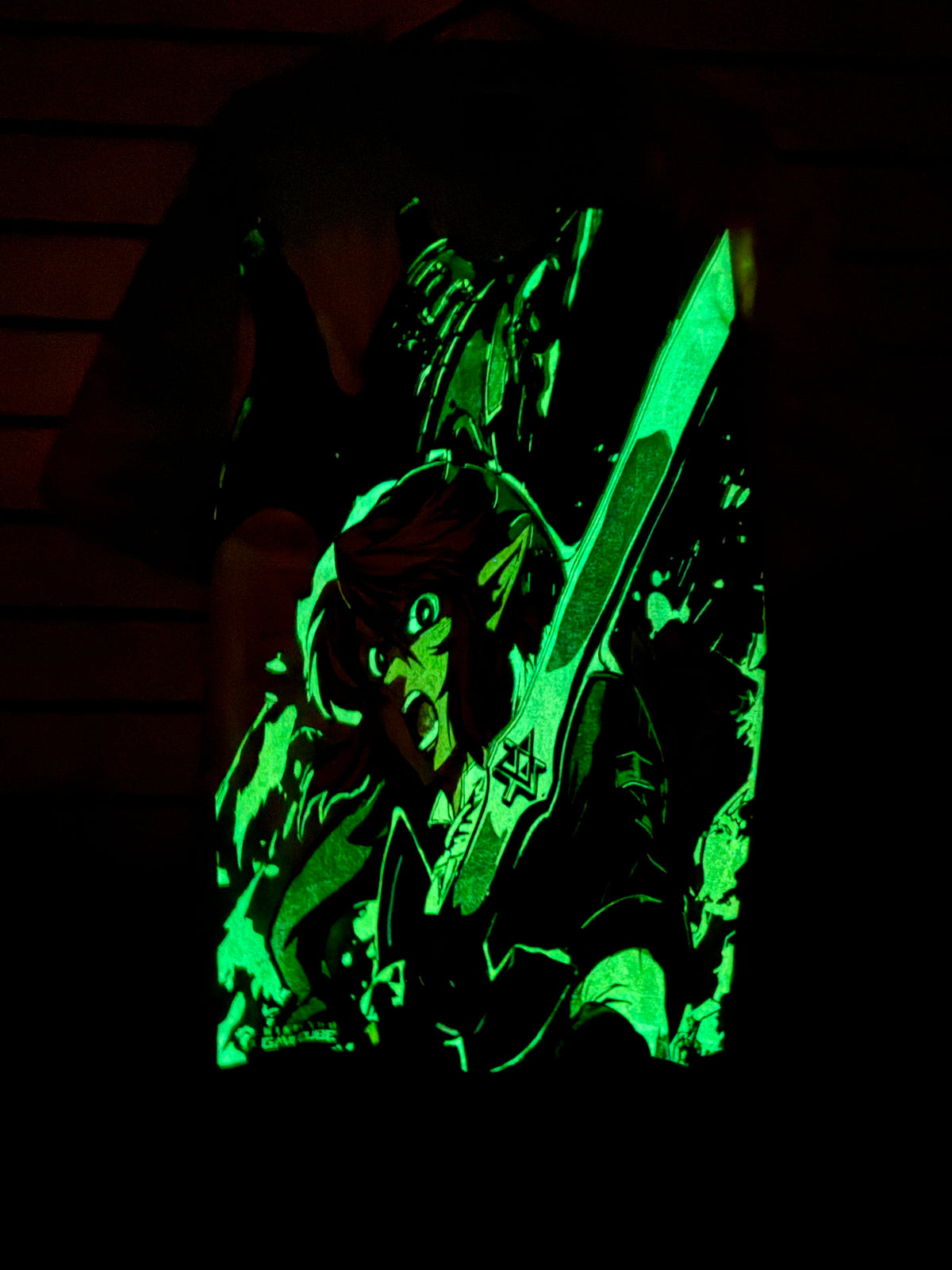 Black - Master Sword Front - Links Back - Shirt