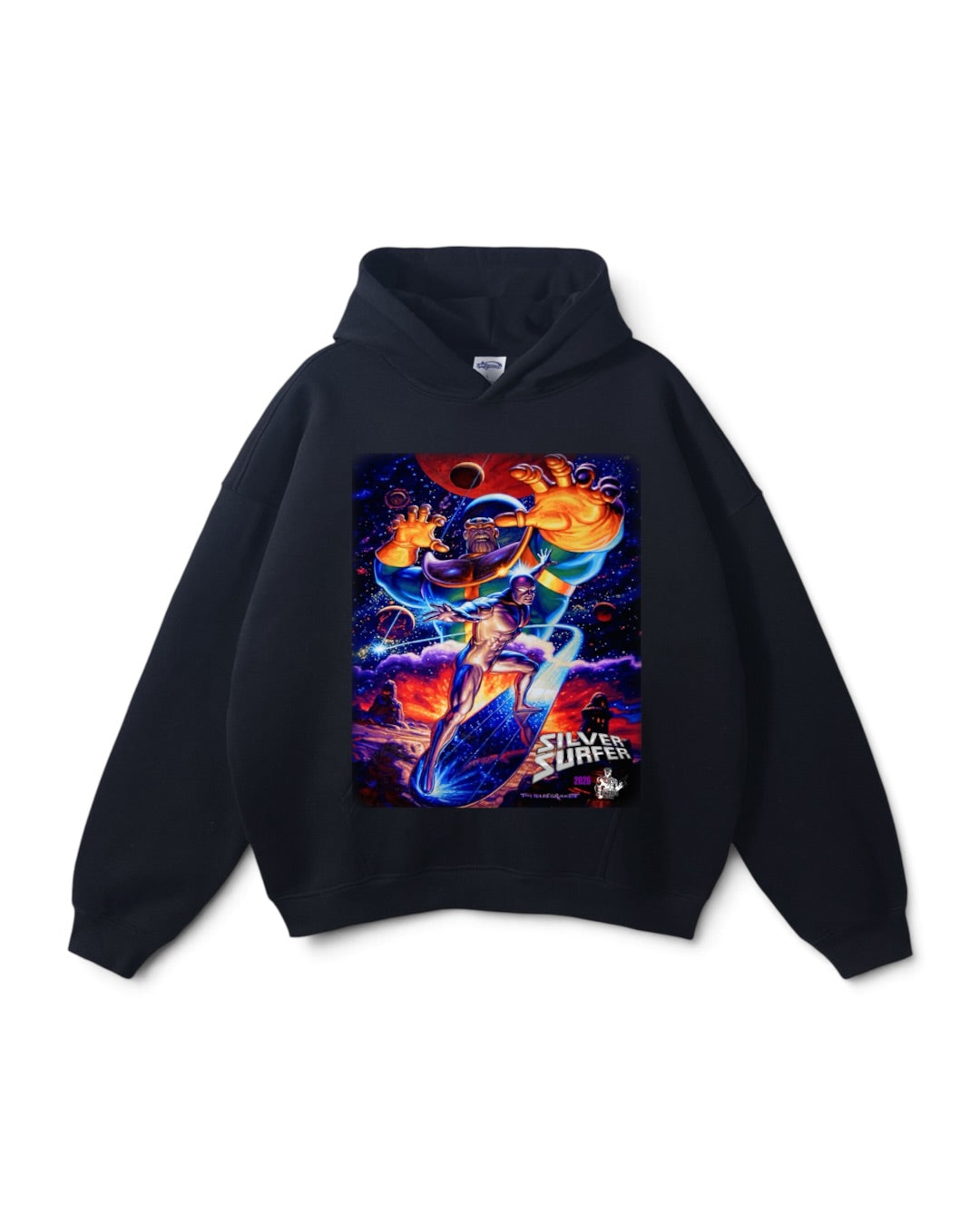 Black - Silver Surface Hoodie