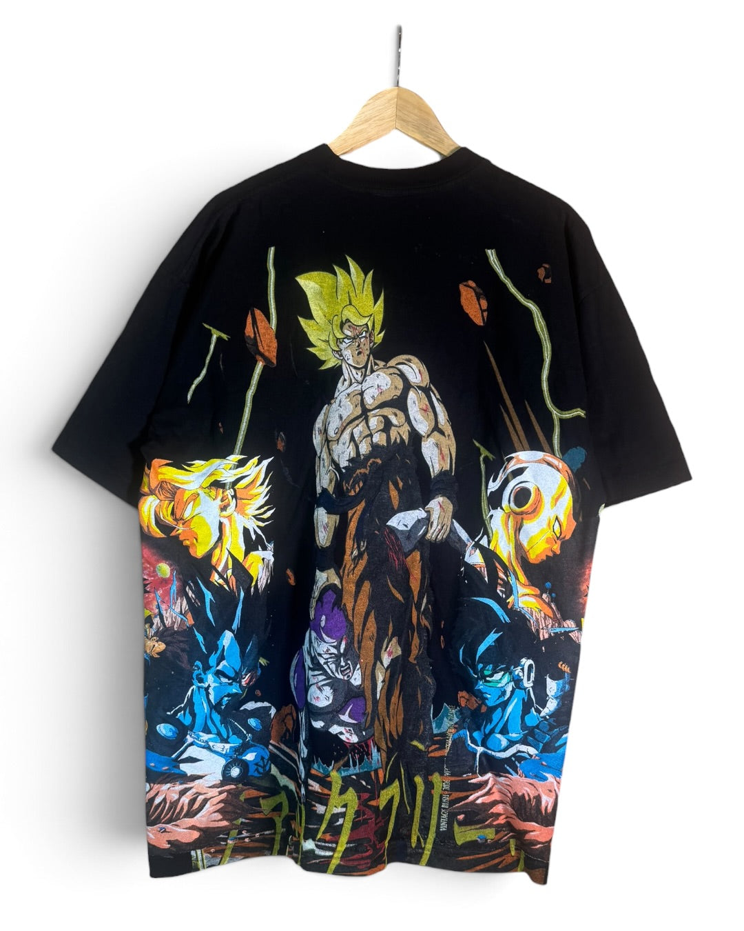Black - Vegeta’s Death Monochrome Sides - Namek Saga Front - F Frieza Back - 360 Shirt