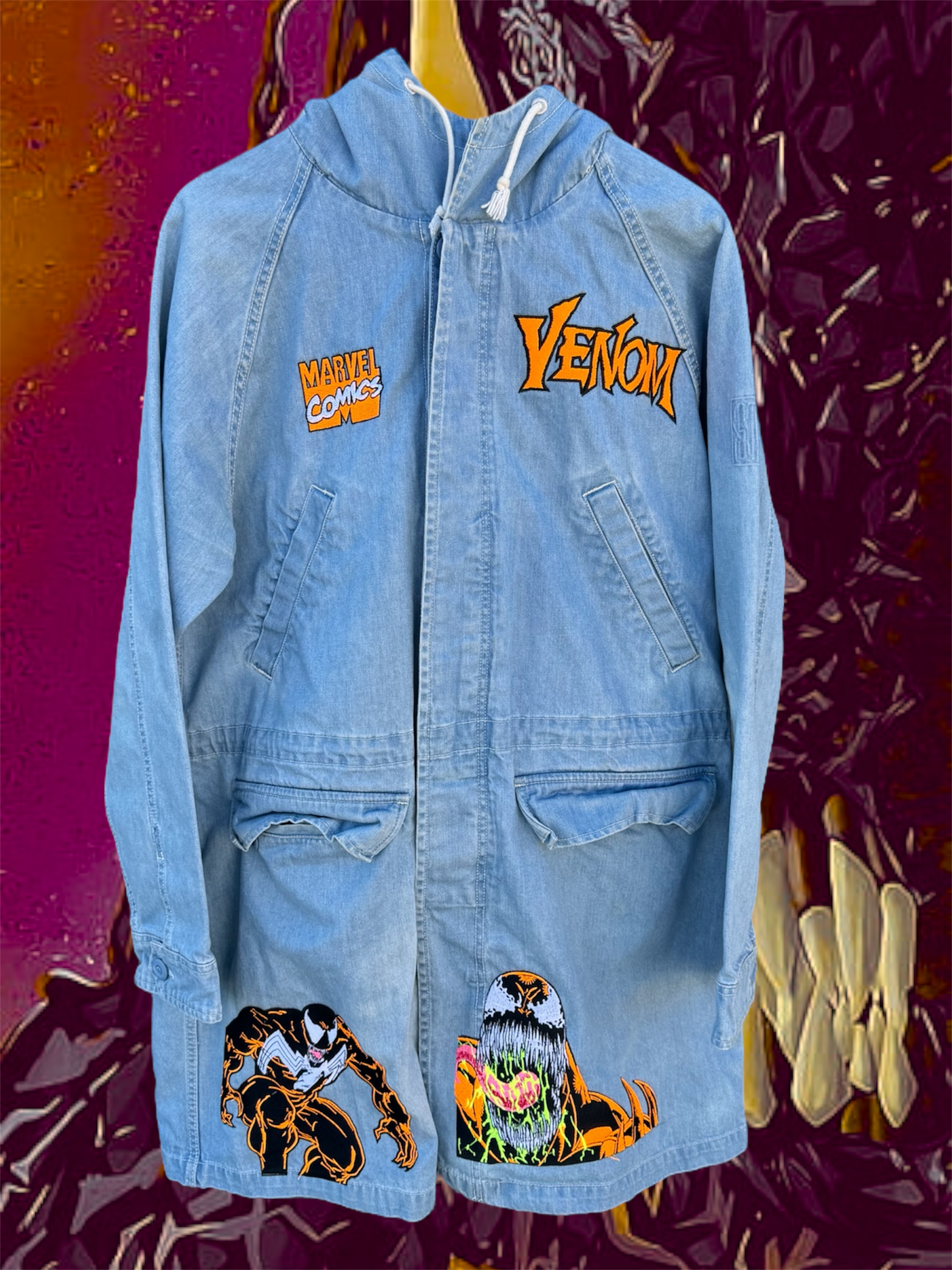 Denim Carnage Variant Long Coat