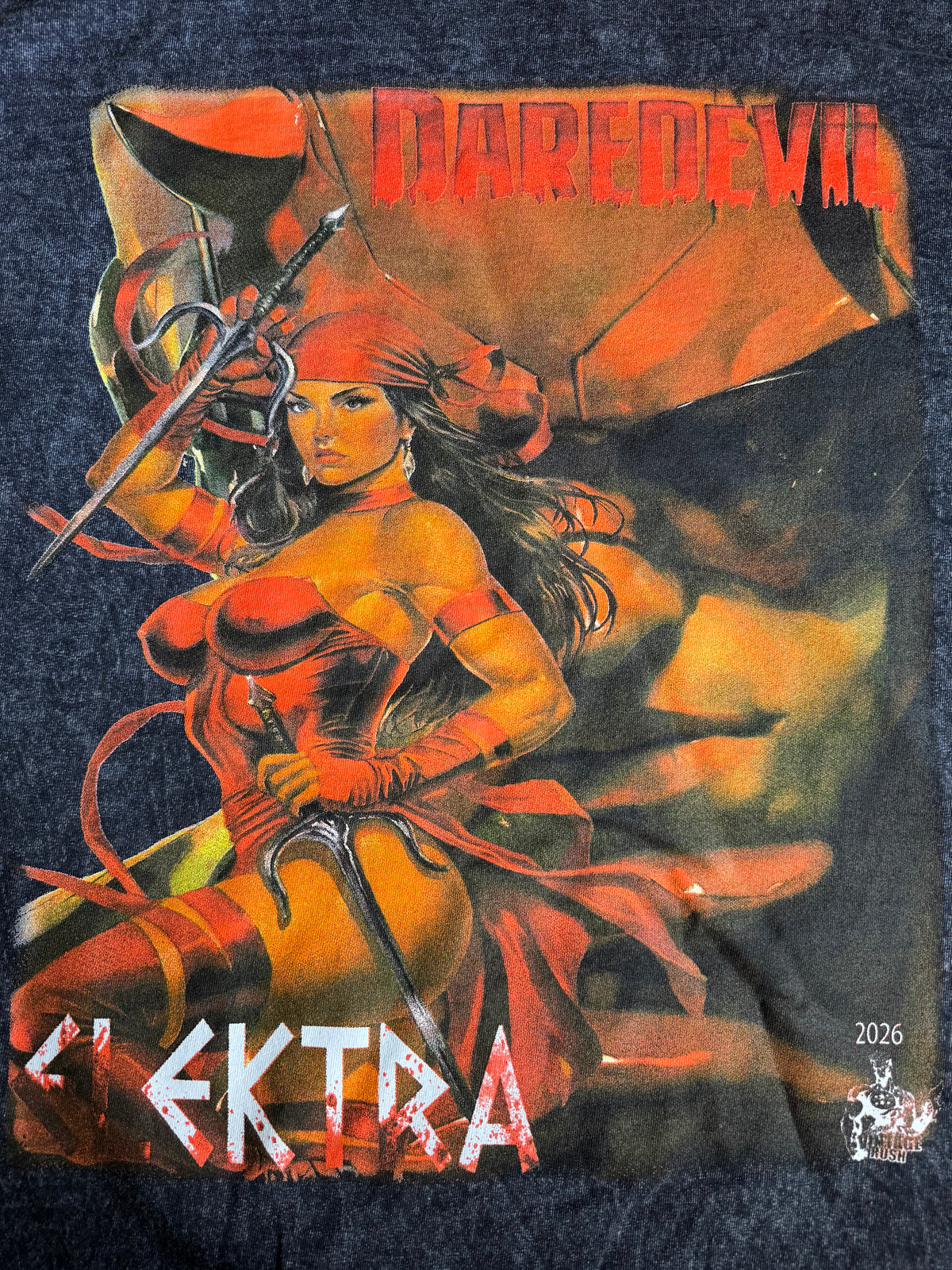 Black Acid Wash - Elektra - Shirt