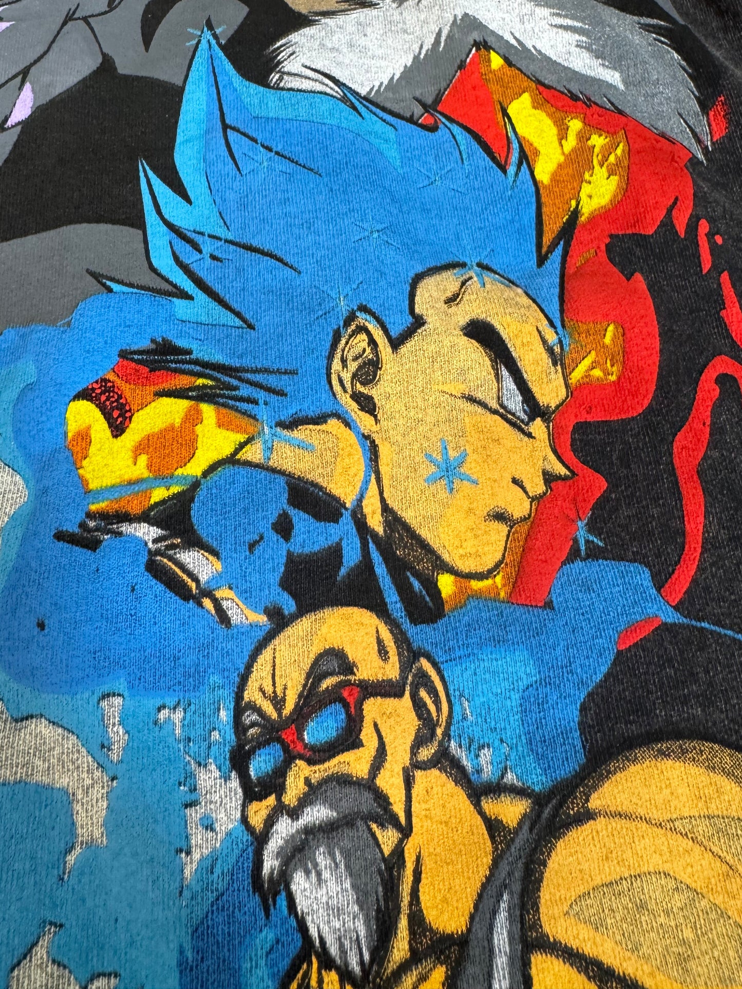 Black Acid Wash - Group Hit Front -  Goku vs Jiren Back