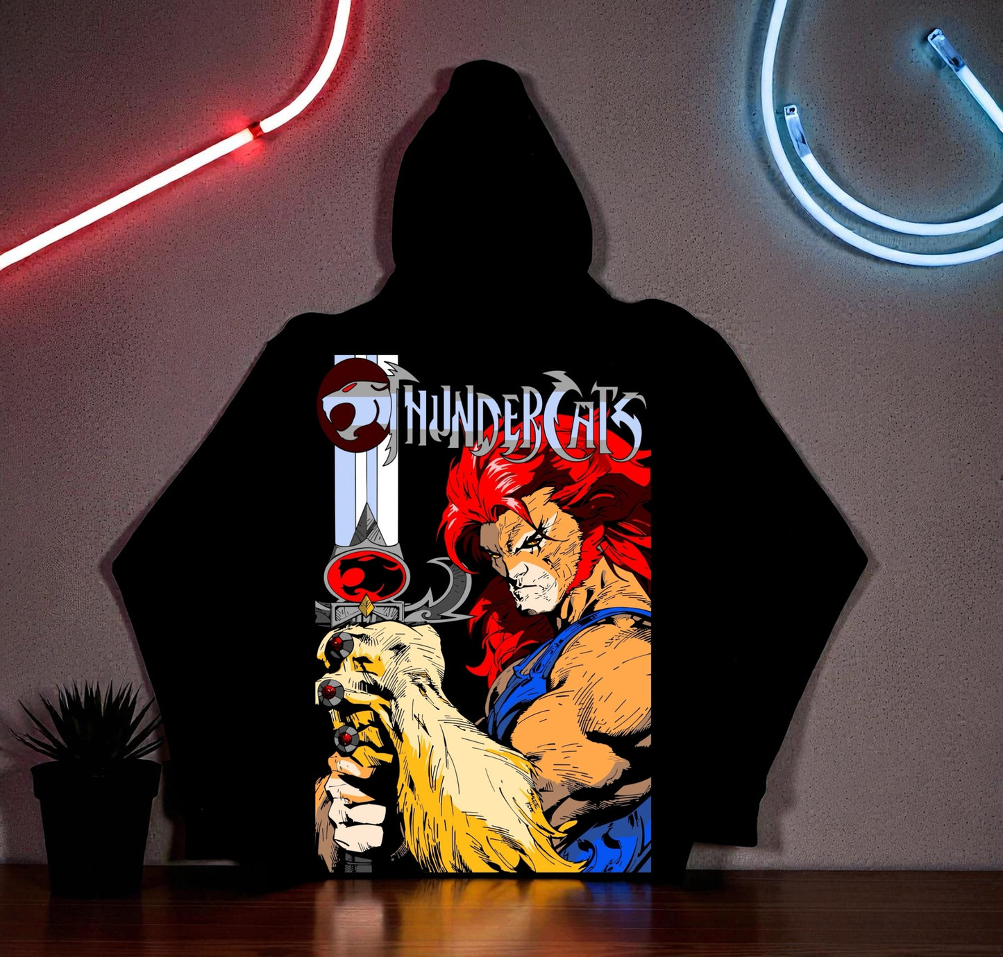 Black HOODIE - Lionel  Front & Thunder cats Ho!