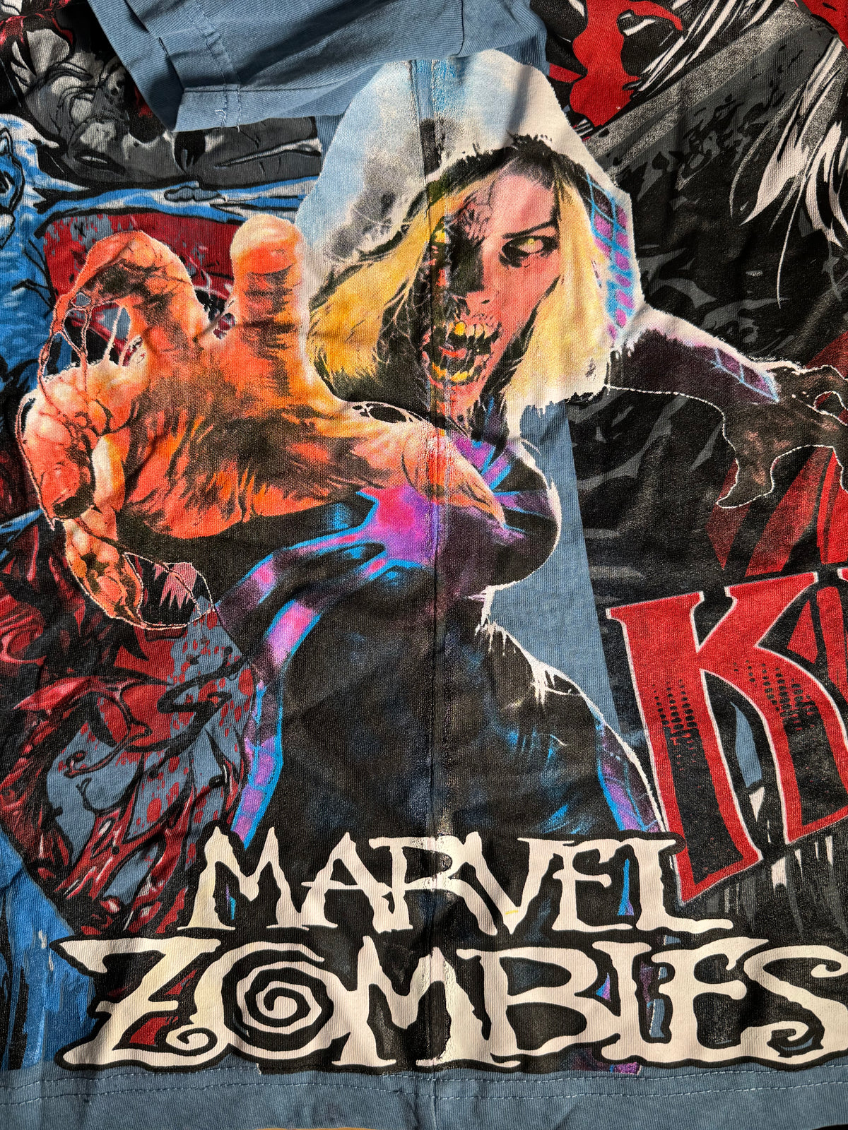 Faded Blue - Knull Front - Venom Back - Marvel Zombies Side - 360 Shirt