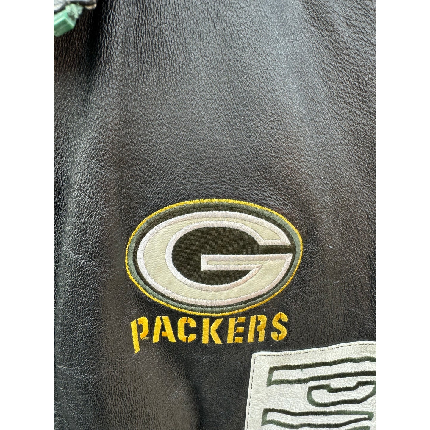 Vintage 90s Green Bay Packers 2XL Leather Pro Player