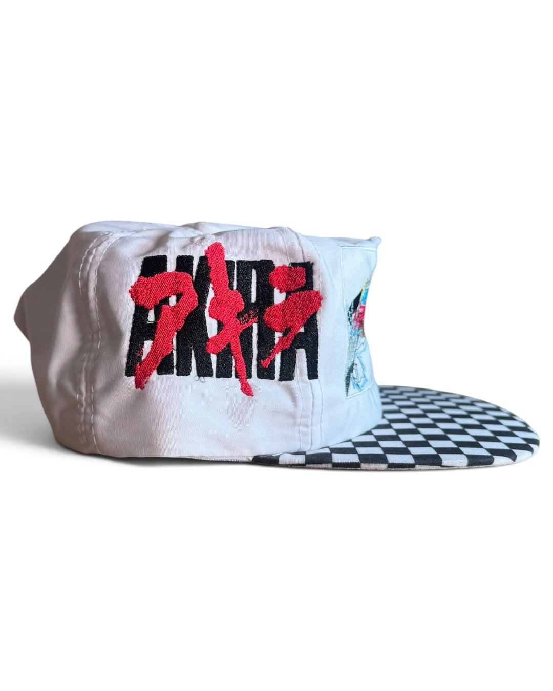 Vintage White with Checkers Brim - Akira - Hat