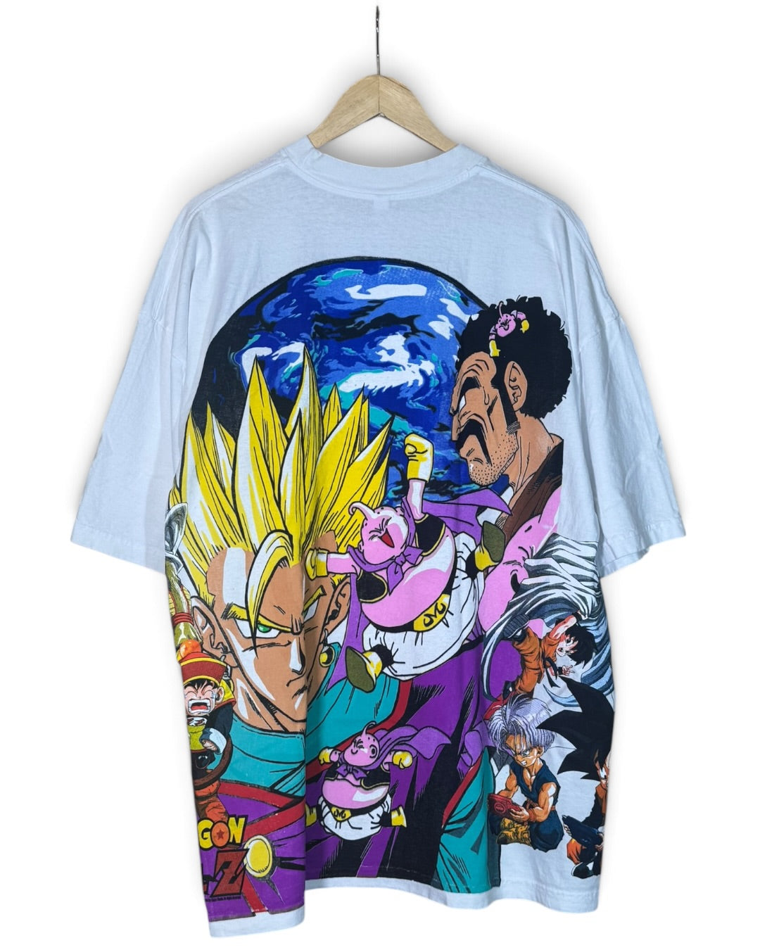 White - Gotenks Front - Gohan Back - Uncle Piccolo Babysits Sides - 360 Shirt