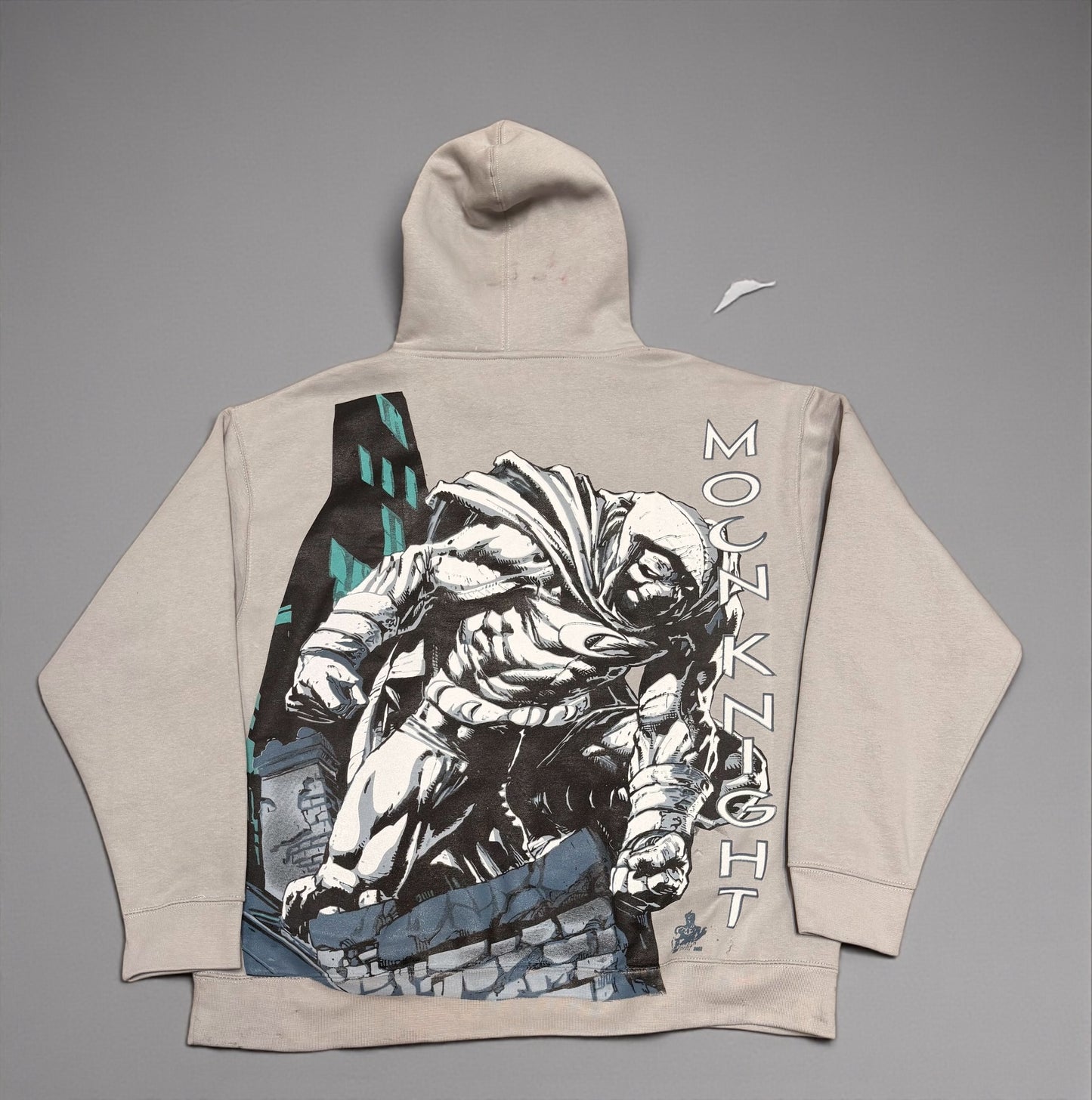 Light Grey Hoodie - Moon Knight Variant Cover & city boy Moon Knight back