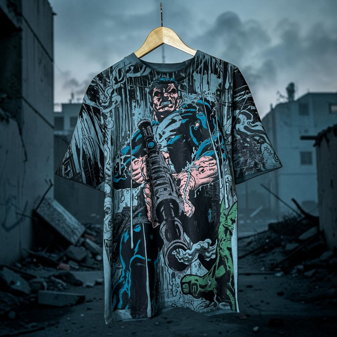 Teal Oil Wash - Punisher Vs Hulk Glow In The Dark
