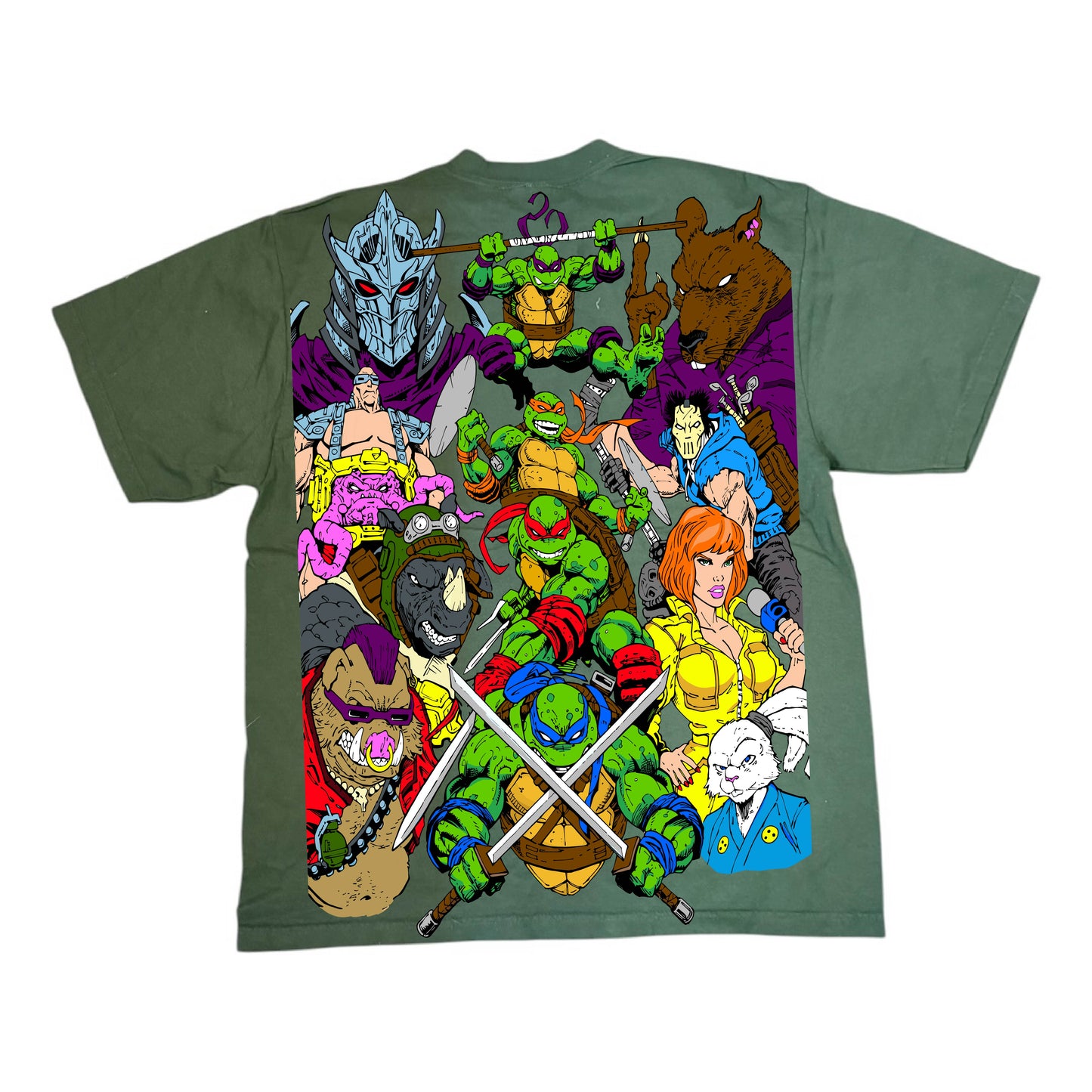 Dark Green -Trench coat Ralph & TMNT World Tee Back hit