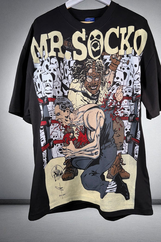 Black - Mr. socko Kills & tombstone of death back