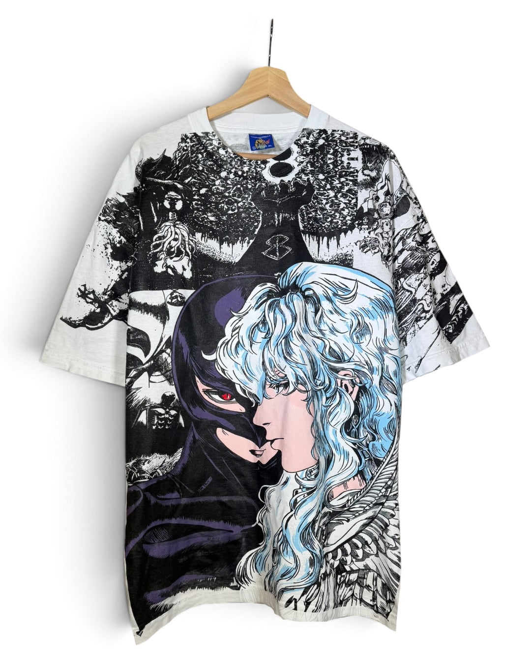 White - Griffith Manga Panels Mega Print - Shirt