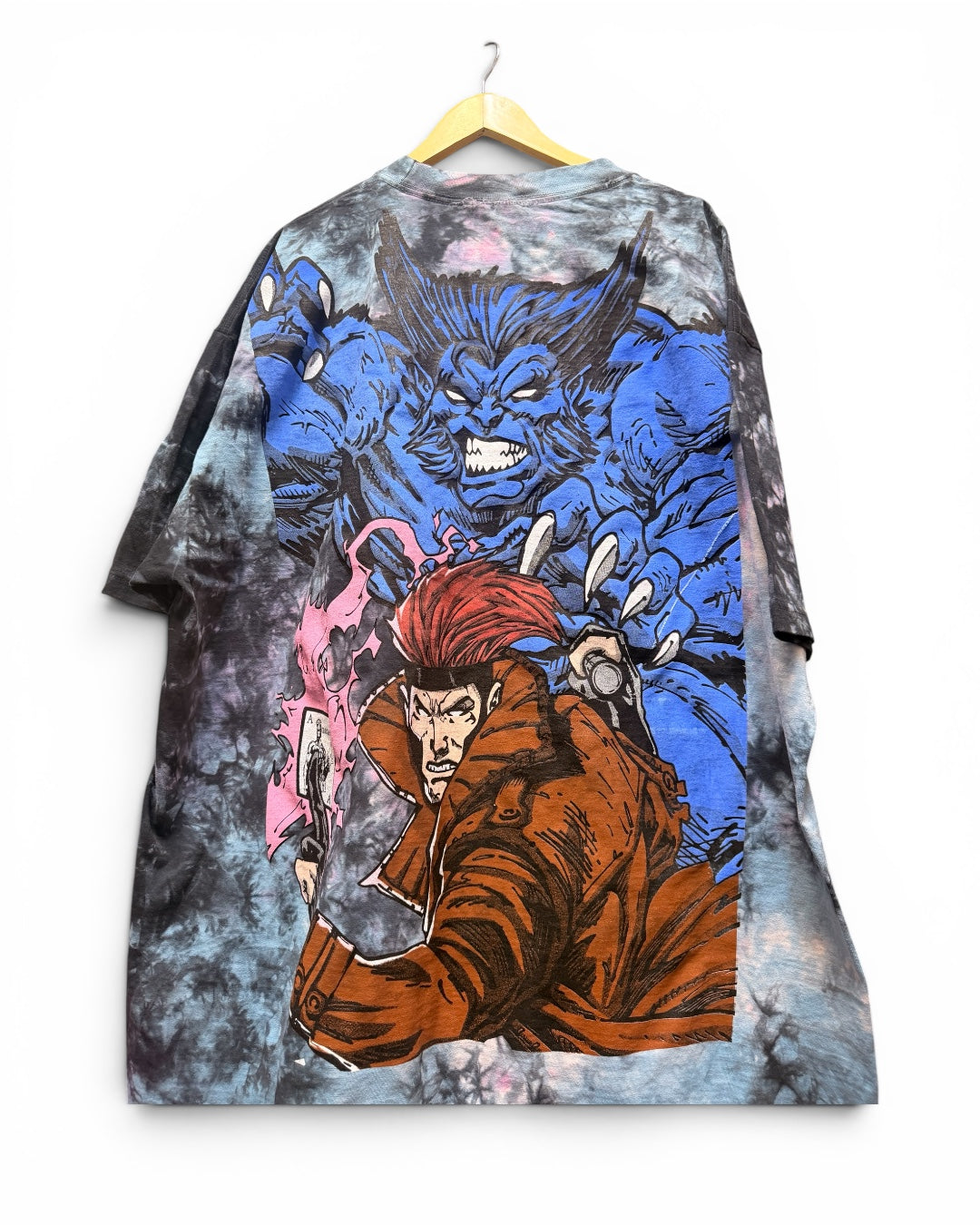 Galaxy tie dye - X-Men Team Front & Beast & Gambit back