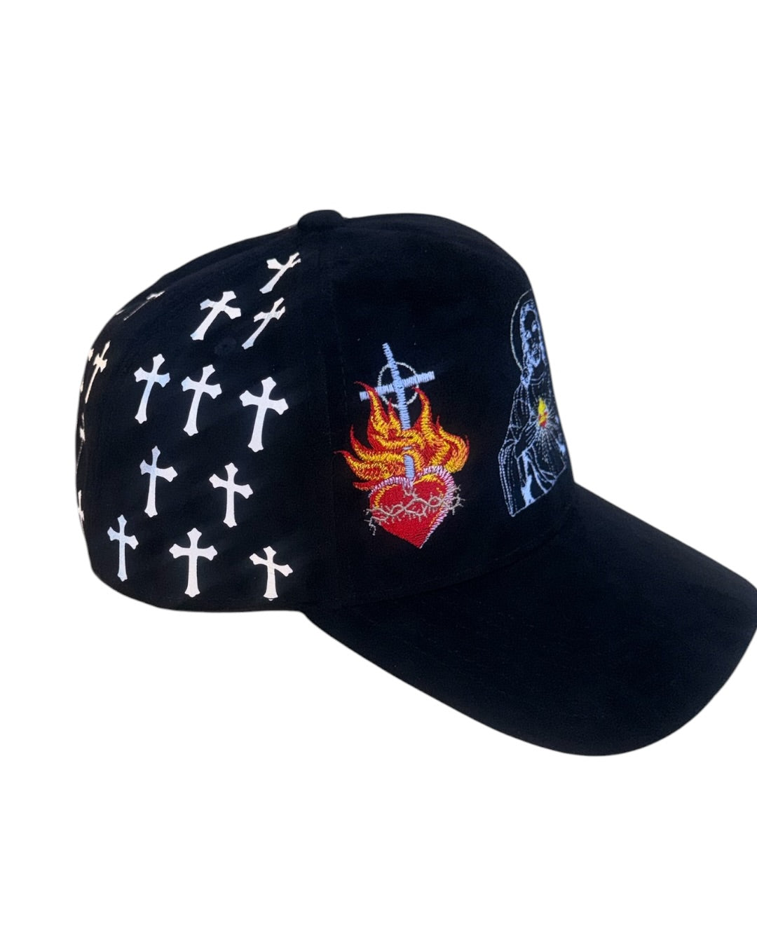 Jesus cross Hat silver reflective - Glow in the dark Jesus