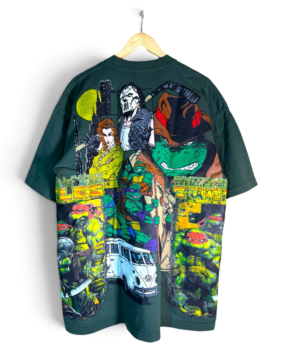 Dark Green - TMNT World Front - Trench Coat Back - TMNT sides