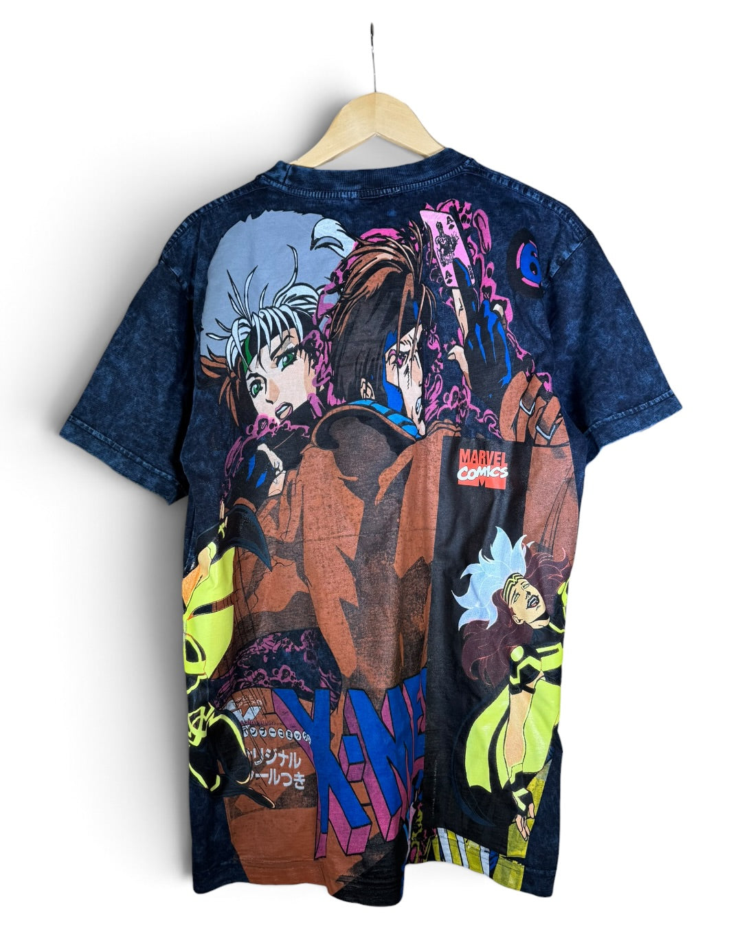 Dark Blue Acid Wash - X-Men - Celestial Rouge Sides - 360 Shirt
