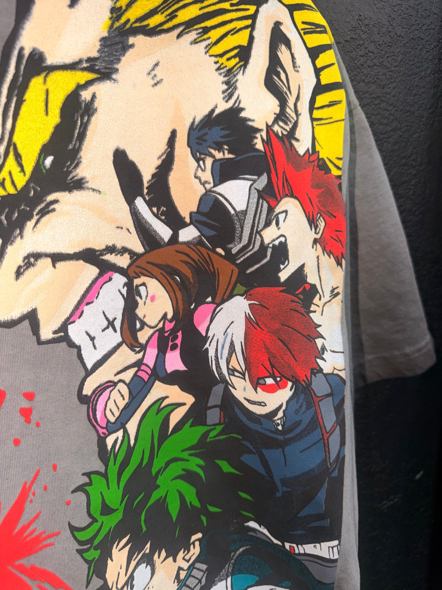 black Oil Wash -  My hero - All might vs one for all Front & Final conflict back