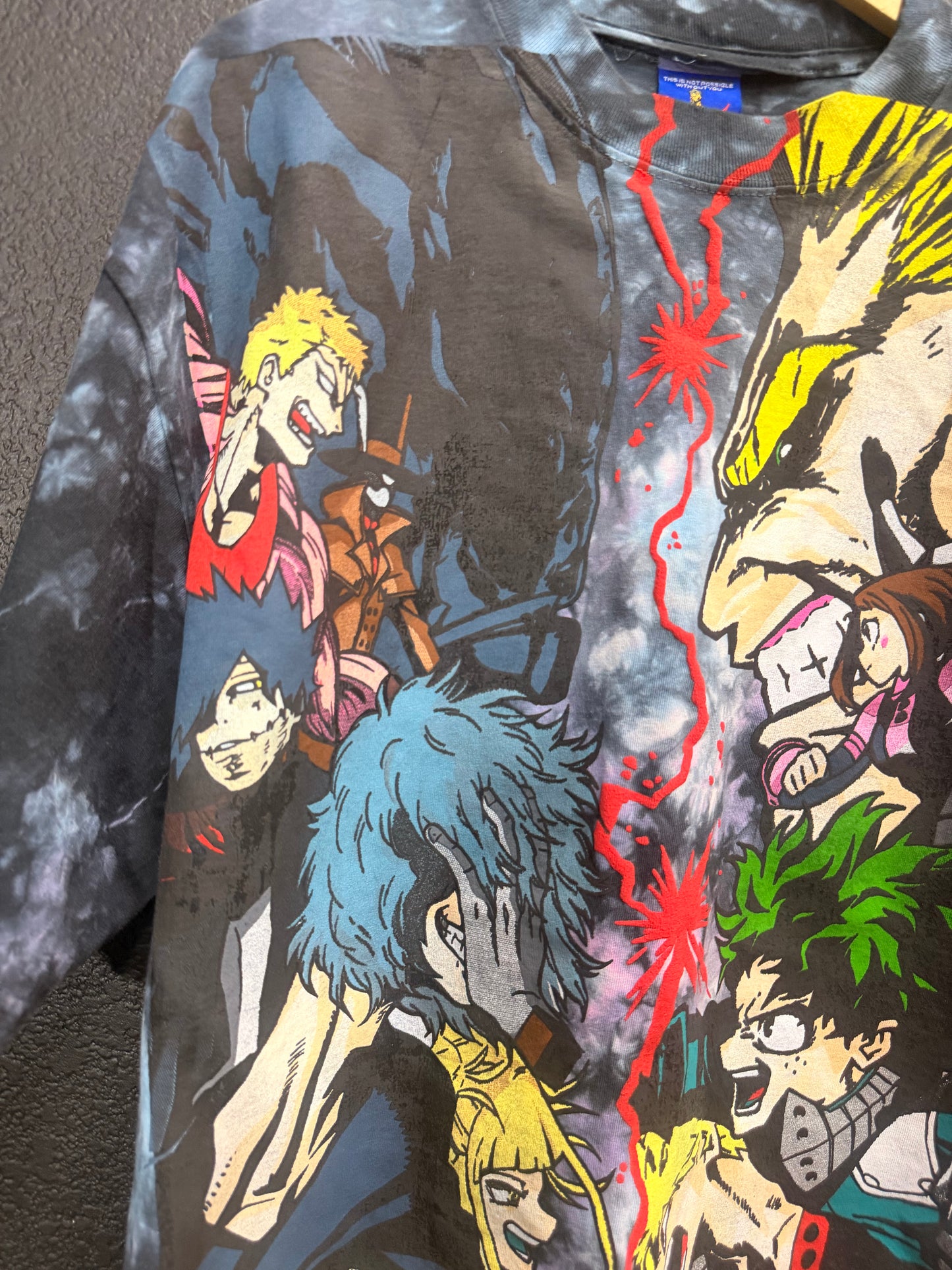 Shaka Galexy Tie dye  - My hero - All might vs one for all Front & Final conflict back