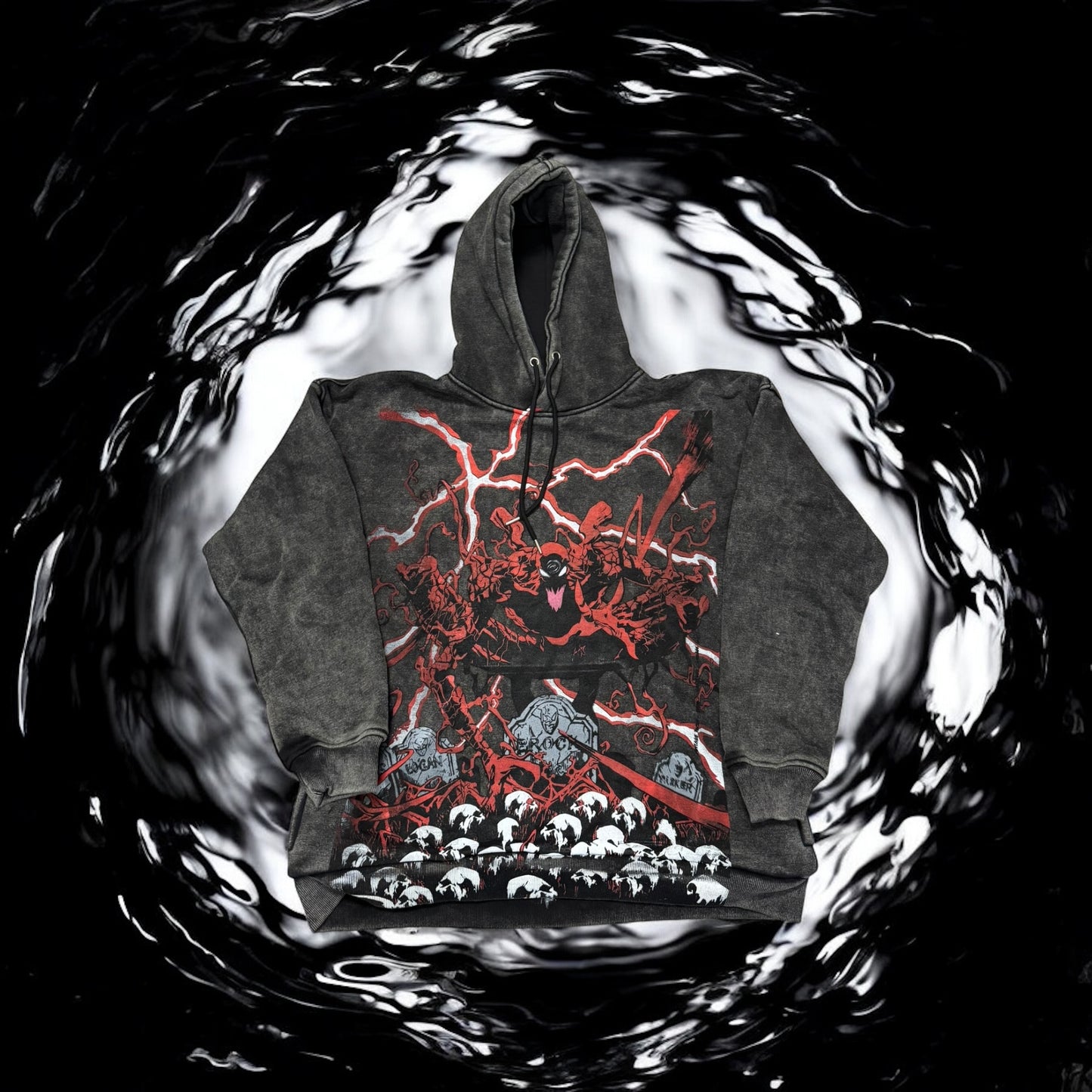 (Black Friday ) Acid Wash  Carnage Hoodie