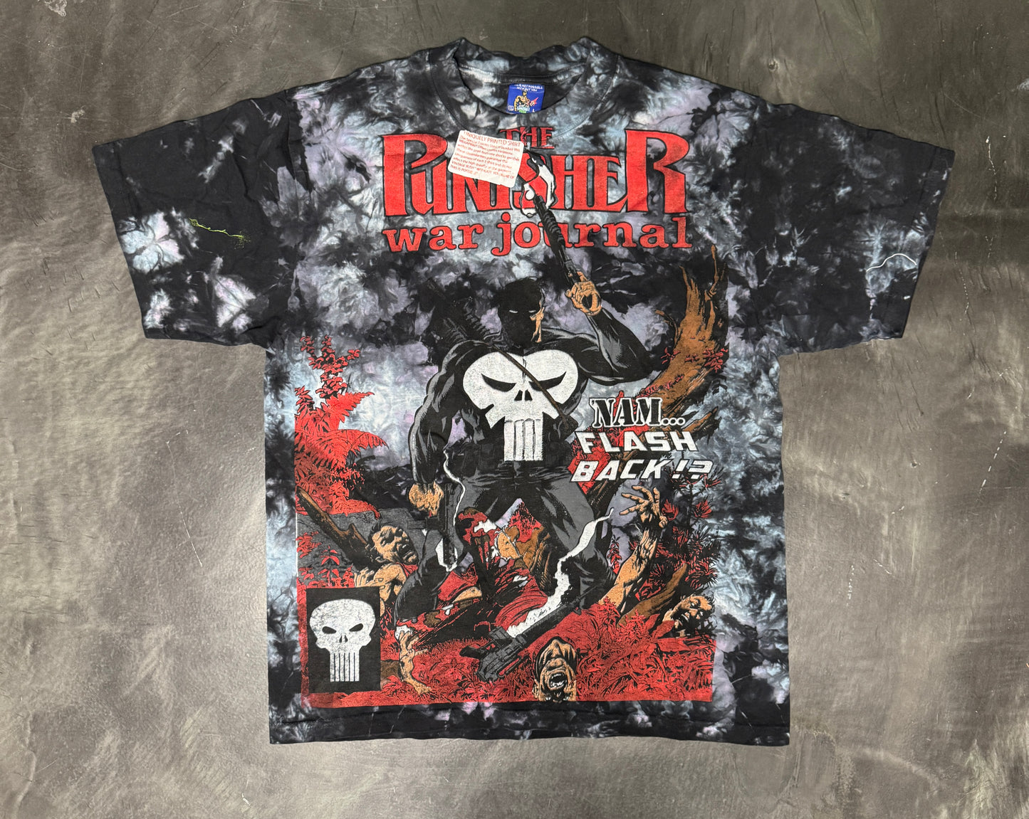 (Black Friday) -Black Tie Dye- L- Punisher War Journal Front