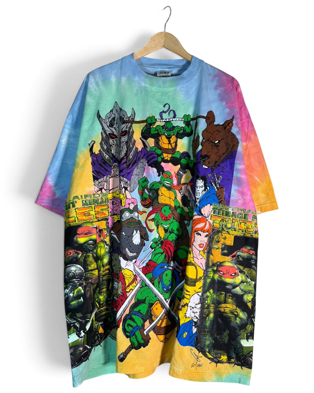 Sherbet Tie Dye- TMNT World Front - Trench Coat Back - TMNT sides