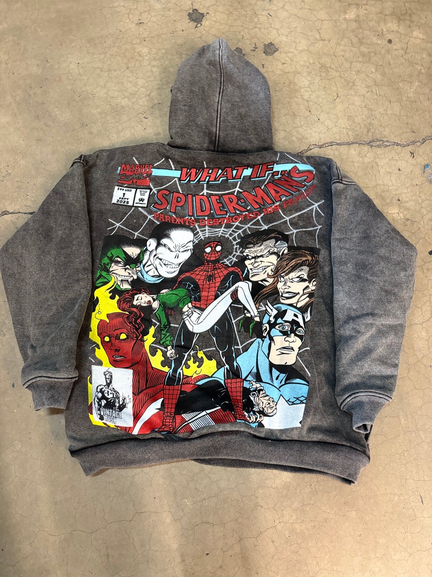 PREMIUM Faded Hoodie  - Stand Down Solider Front & What If Backpack