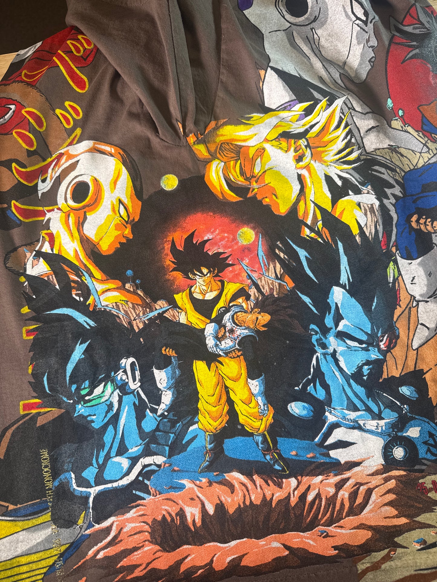 Brown - Vegeta’s Death Monochrome Sides - Vegeta’s Death Front - Bardock vs King Vegeta Back - 360 Shirt