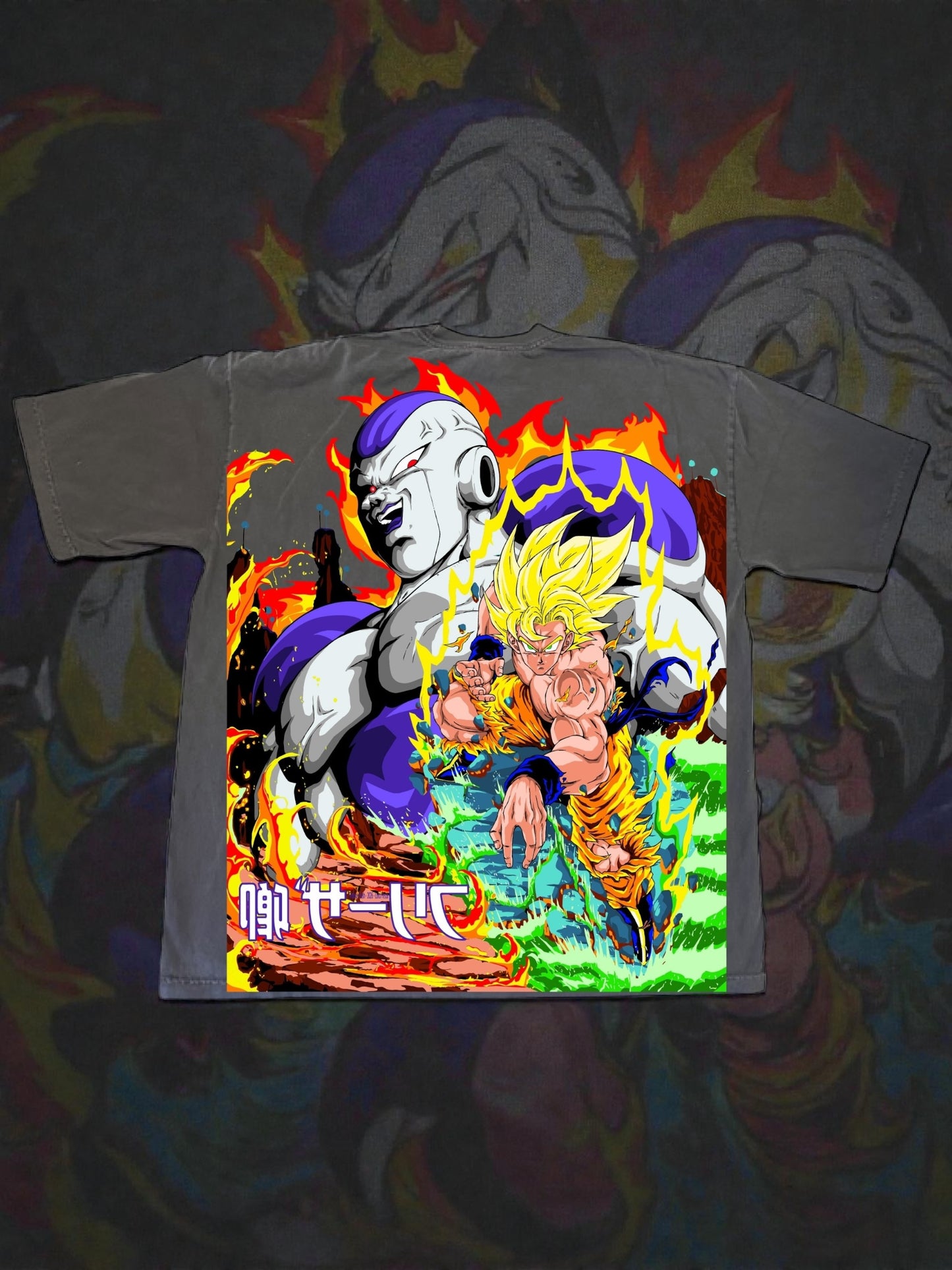 Faded - Goku SSJ Front -Lord Freiza back