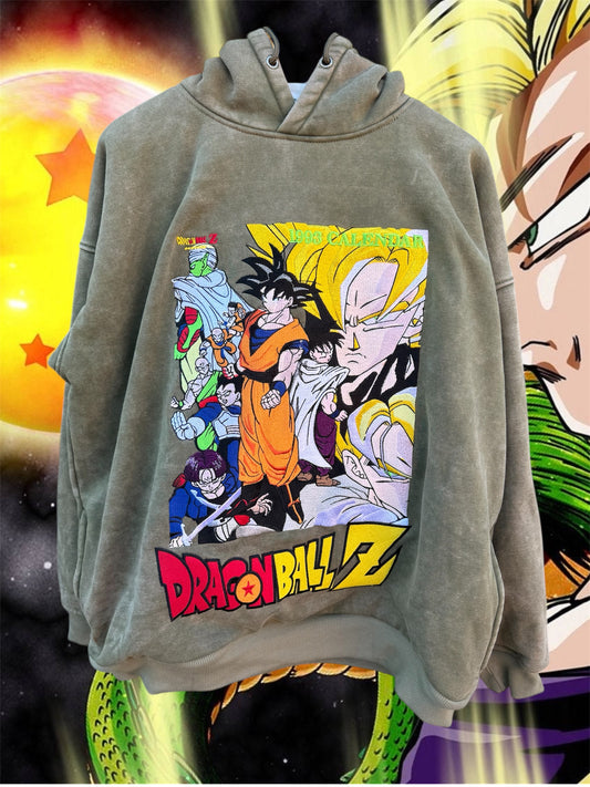 Faded Green Hoodie - Universe 7 Heroes