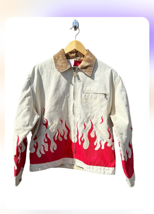 Custom flame carhart jacket