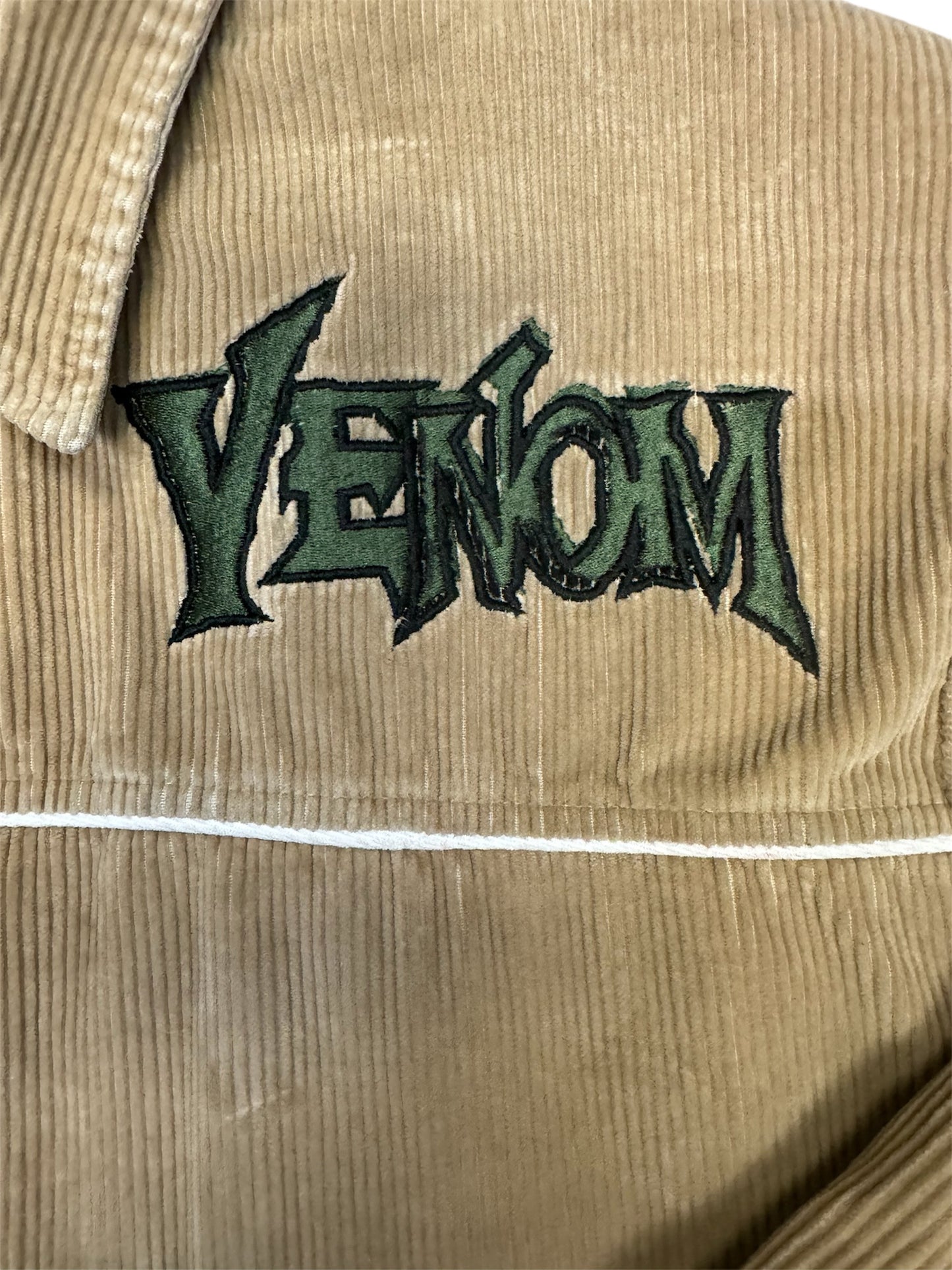 Vintage Tan Jacket- Green Venom