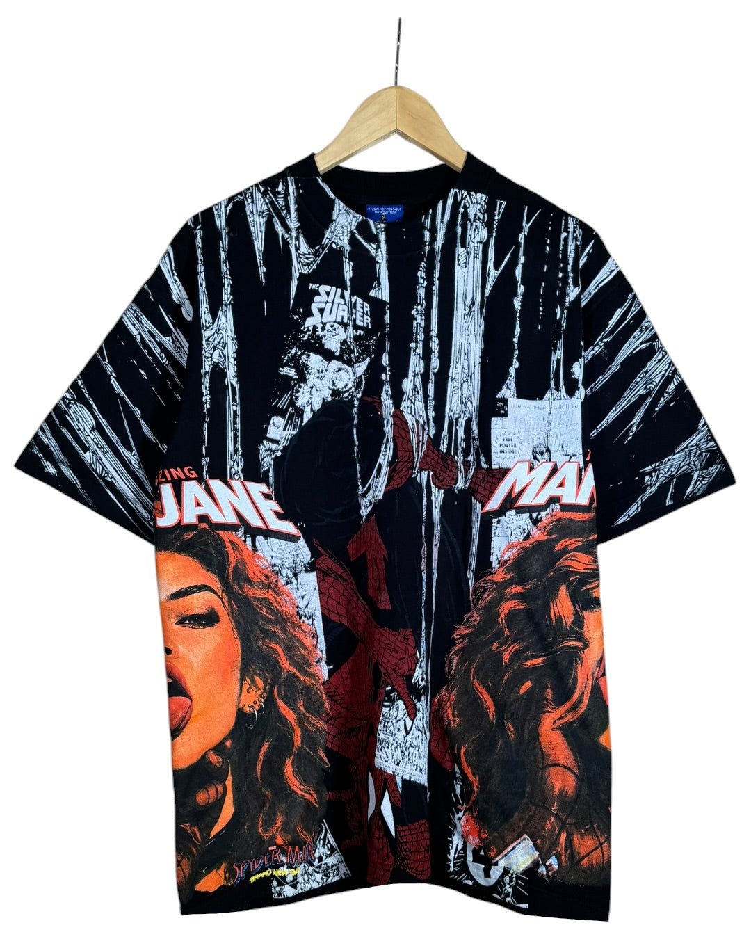 Black - Spidy Front and Back - Mary Jane Sides - 360 Shirt