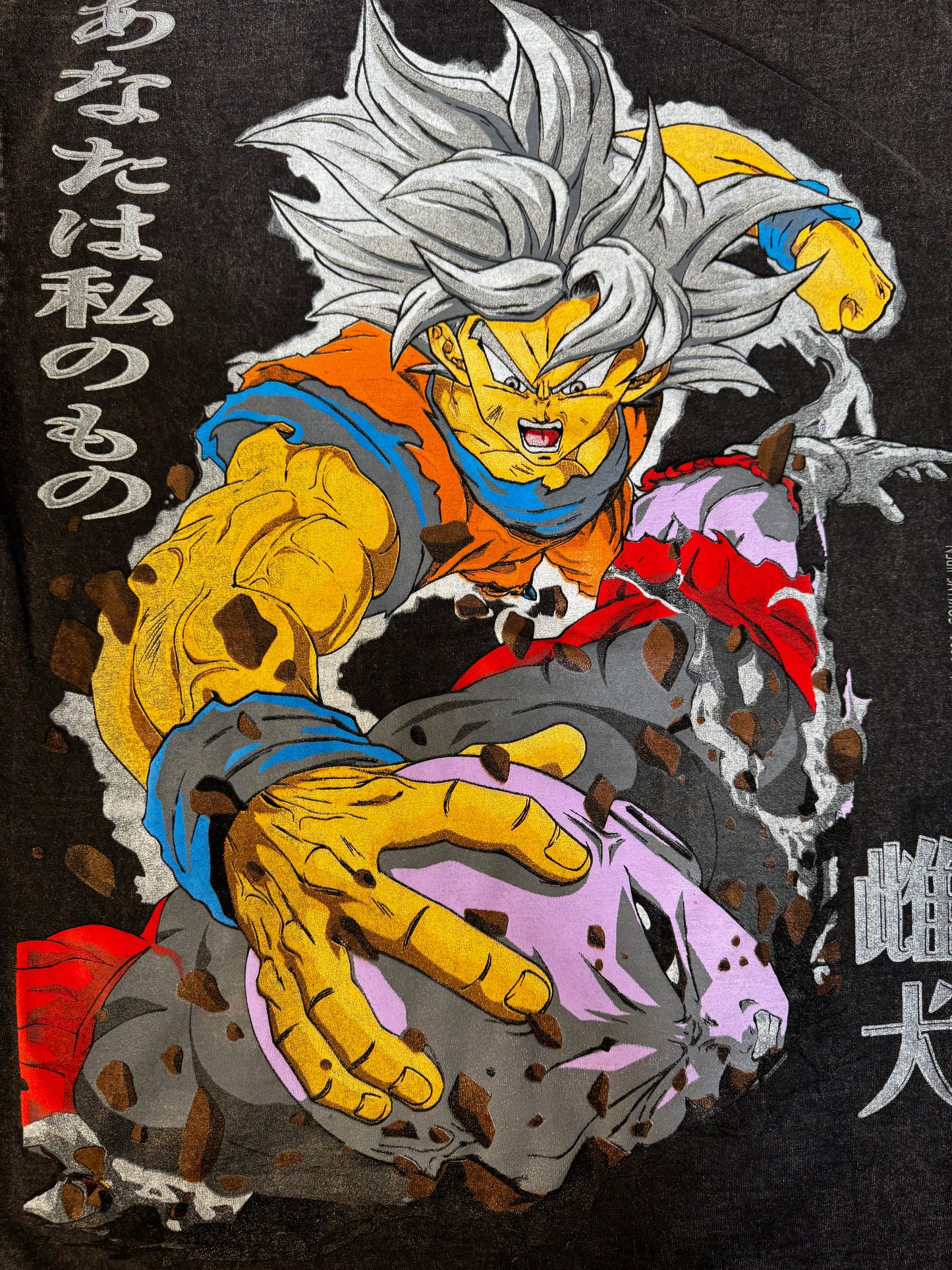 Black Acid Wash - Group Hit Front -  Goku vs Jiren Back