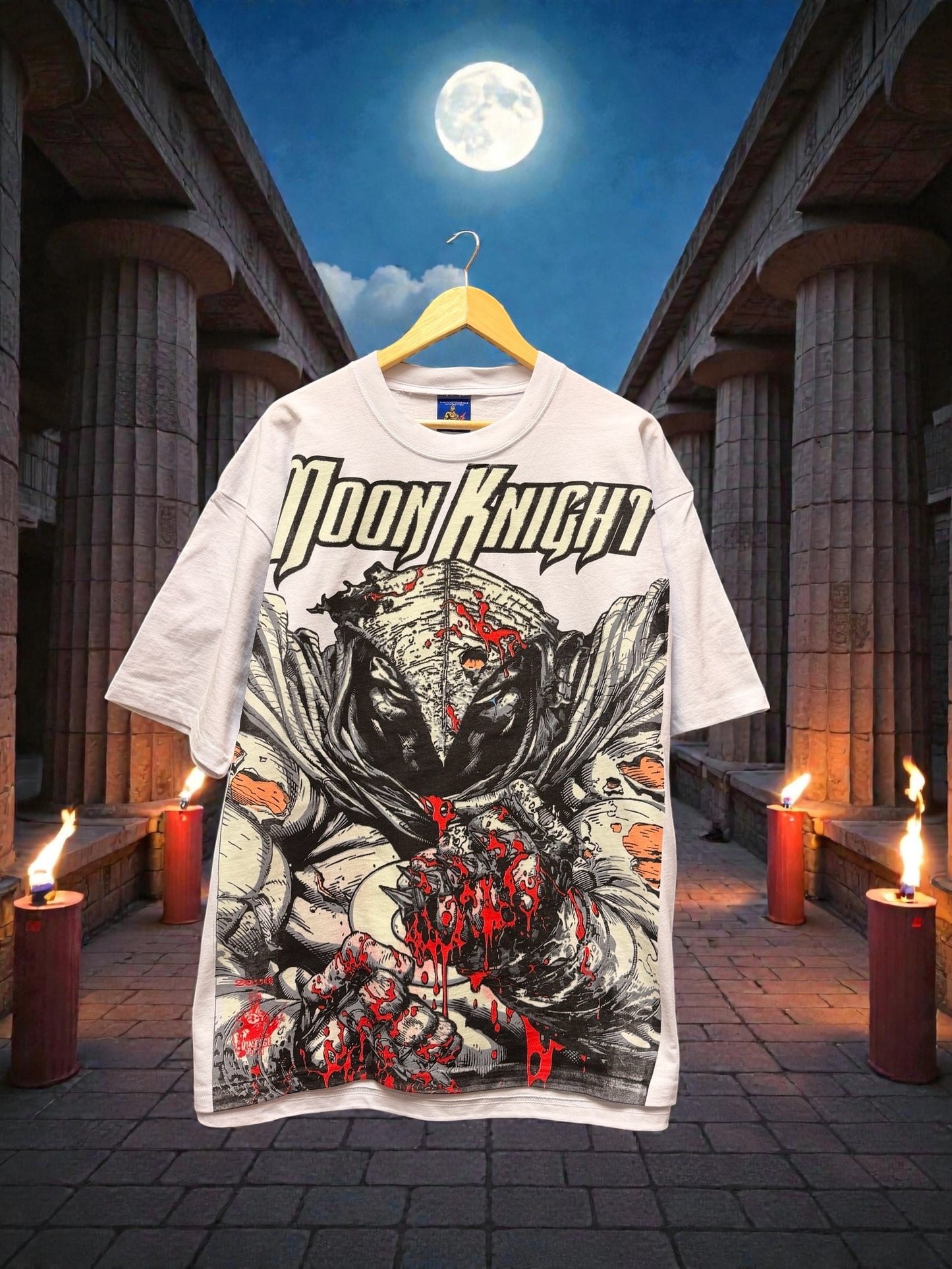 White - Moon Knight Variant Cover! front & City Boy Moon Knight back