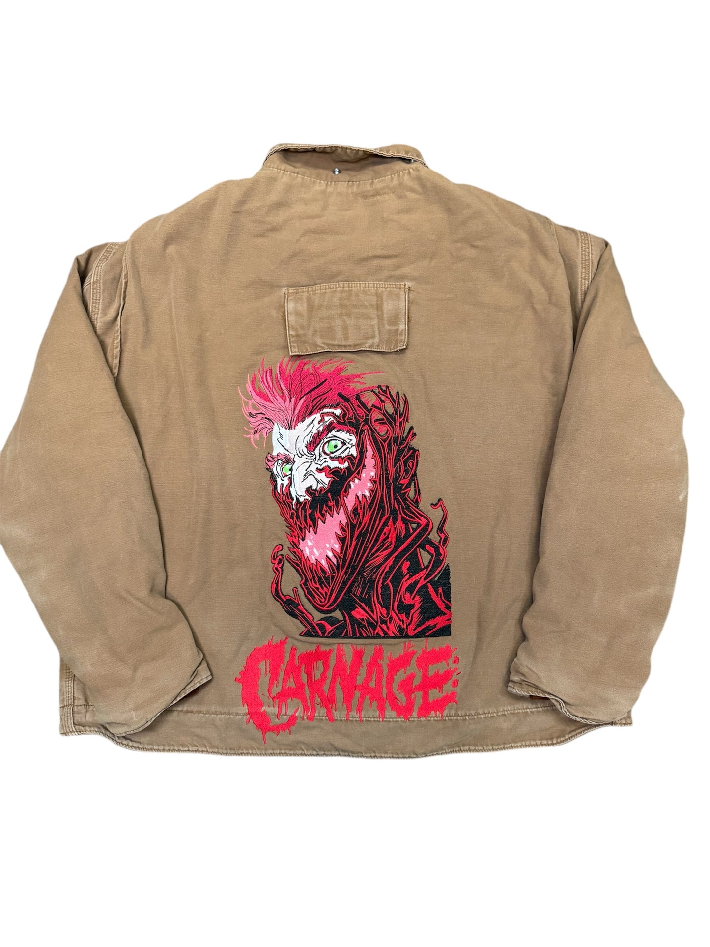 Vintage Tan Jacket- Red Fire Proof