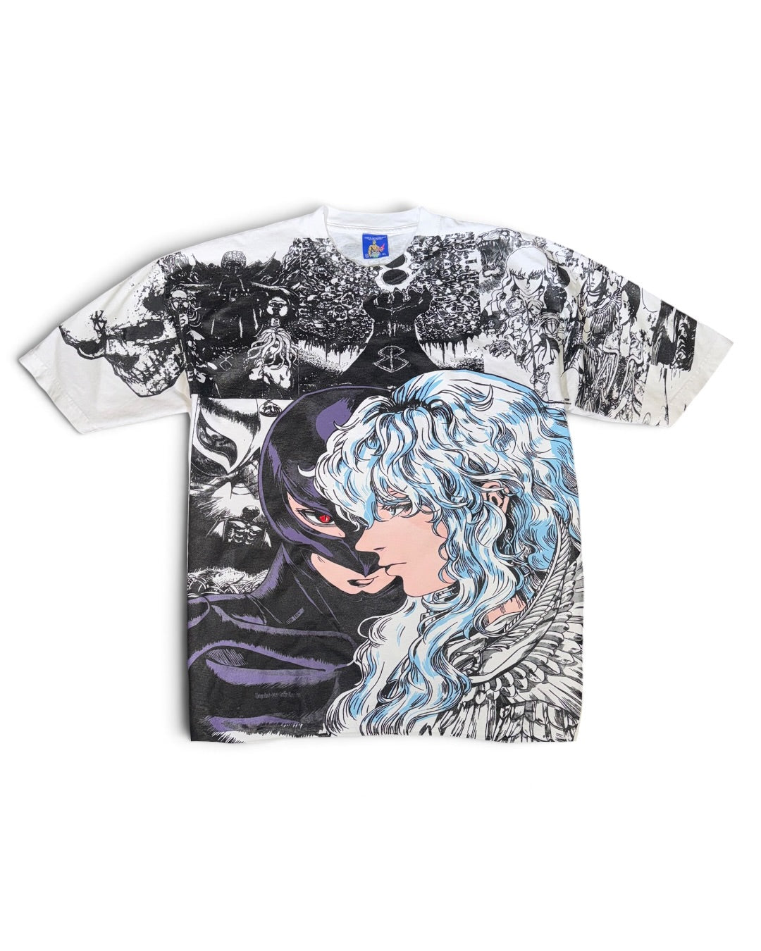White - Griffith Manga Panels Mega Print - Shirt