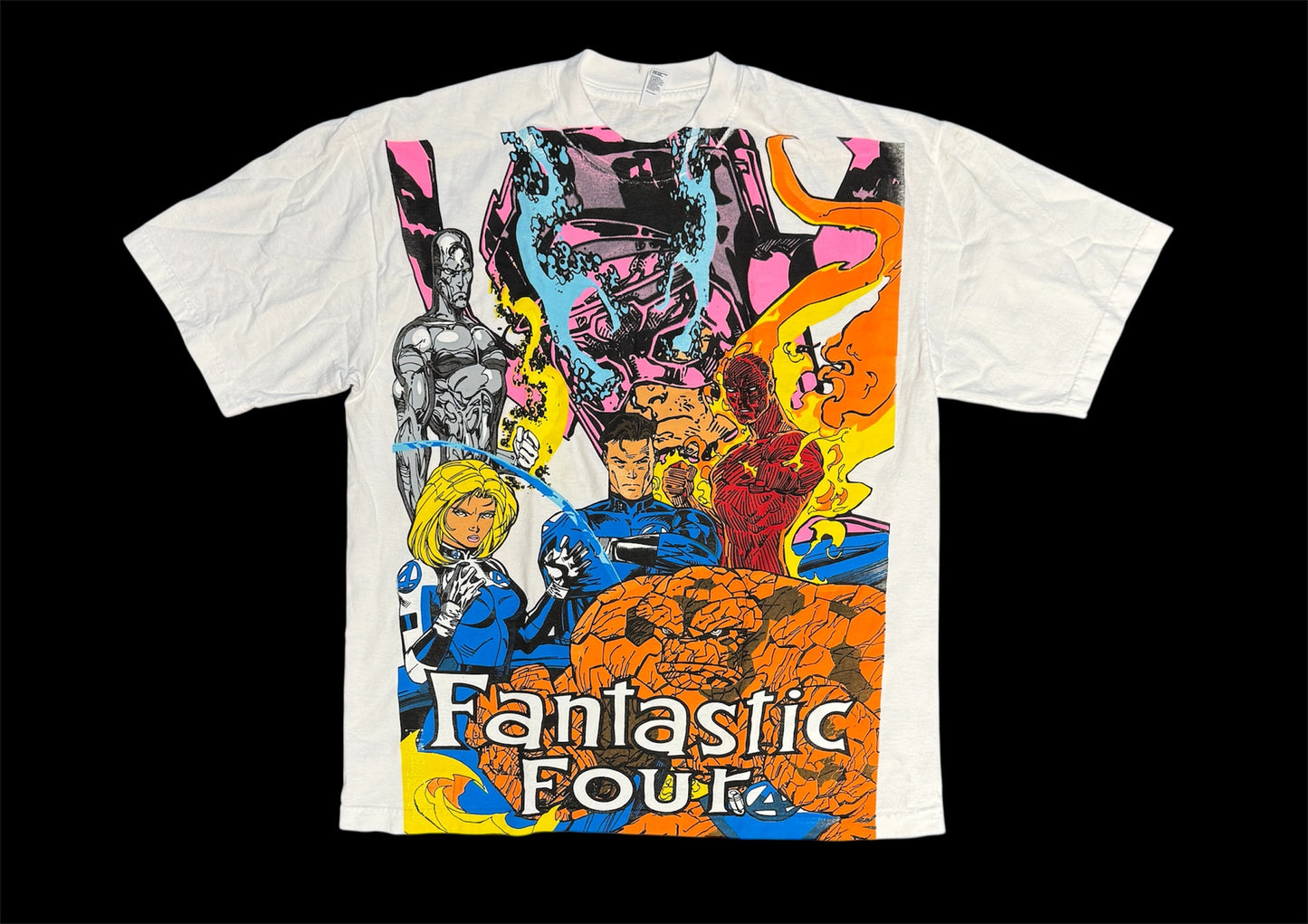 (Black Friday) (Imperfections) -White-L XL- Fantastic Four Galactus Front/Family Back