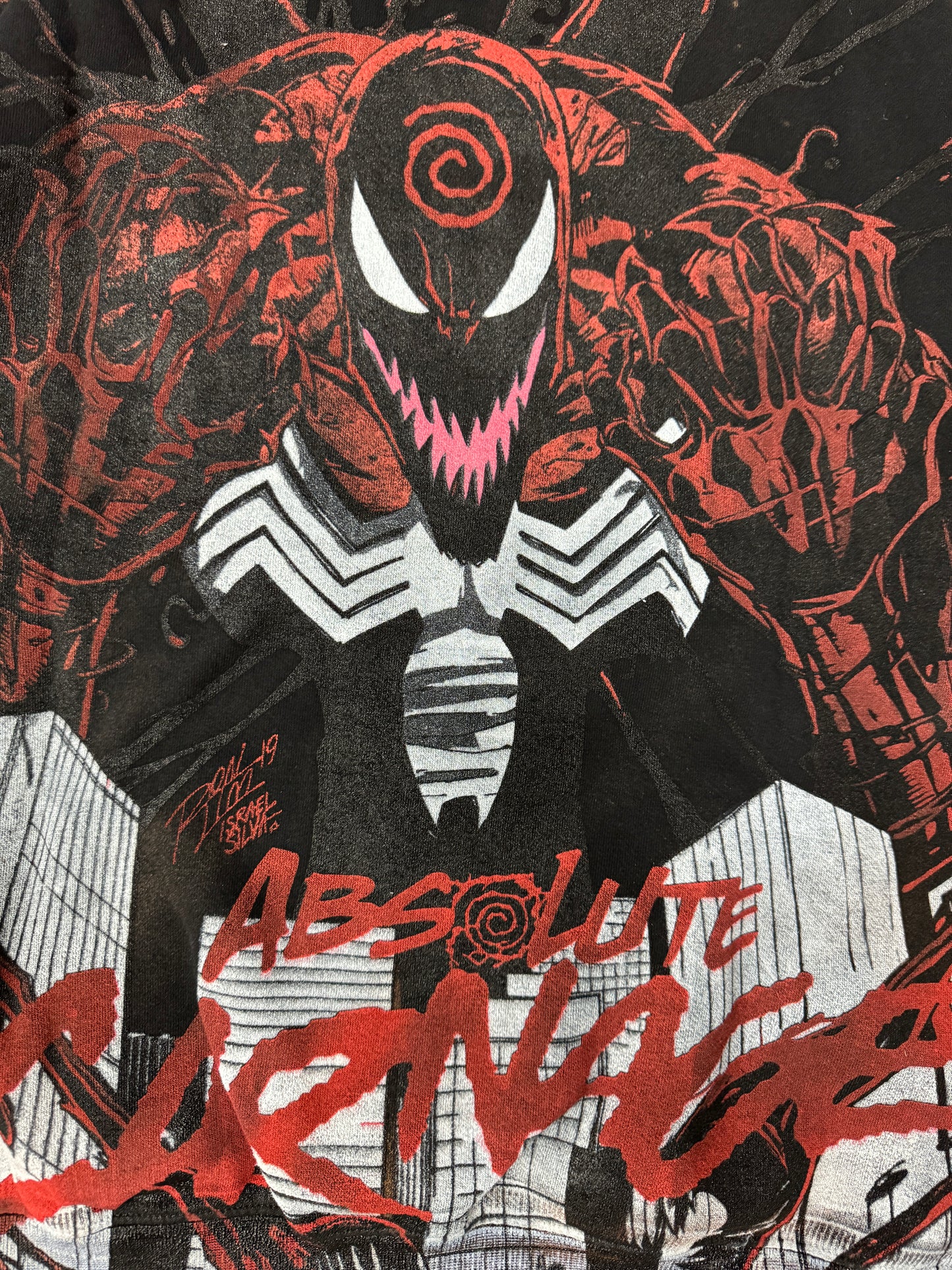 Black-XL- "Absolute Carnage" Graphic Hoodie