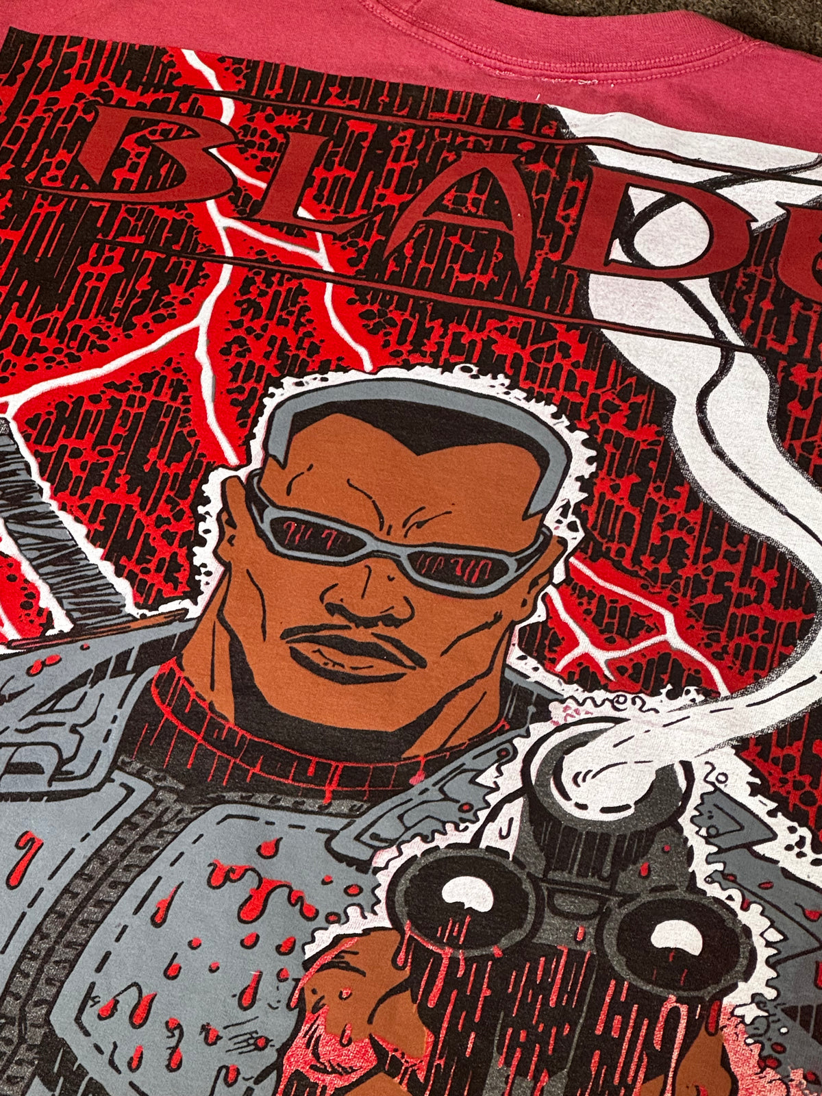 Faded Red - Bloody Rain Blade Front - Thunder Rain Blade Back