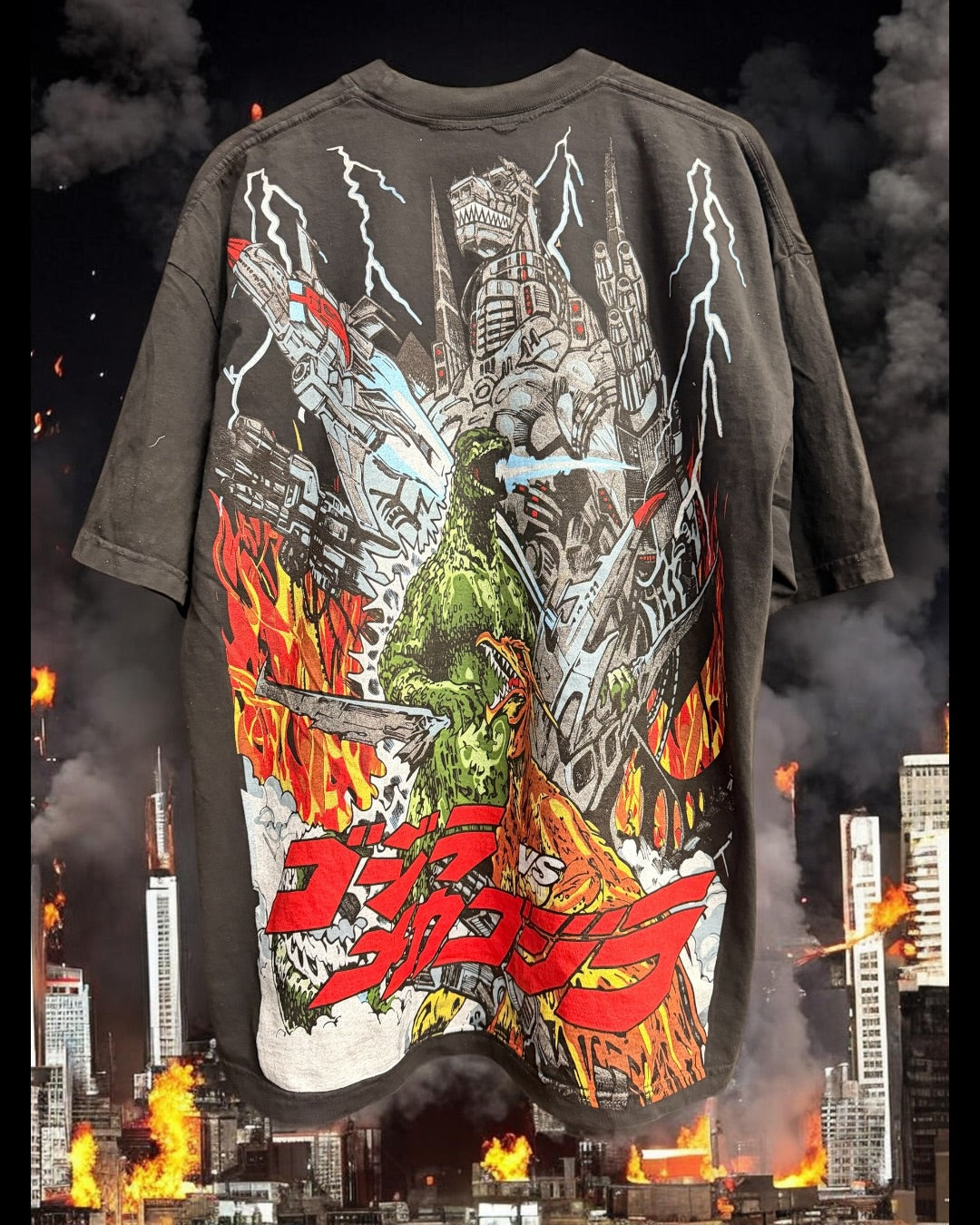 Black  - Godzilla Final Wars Front & Mechagodzilla Trio Back