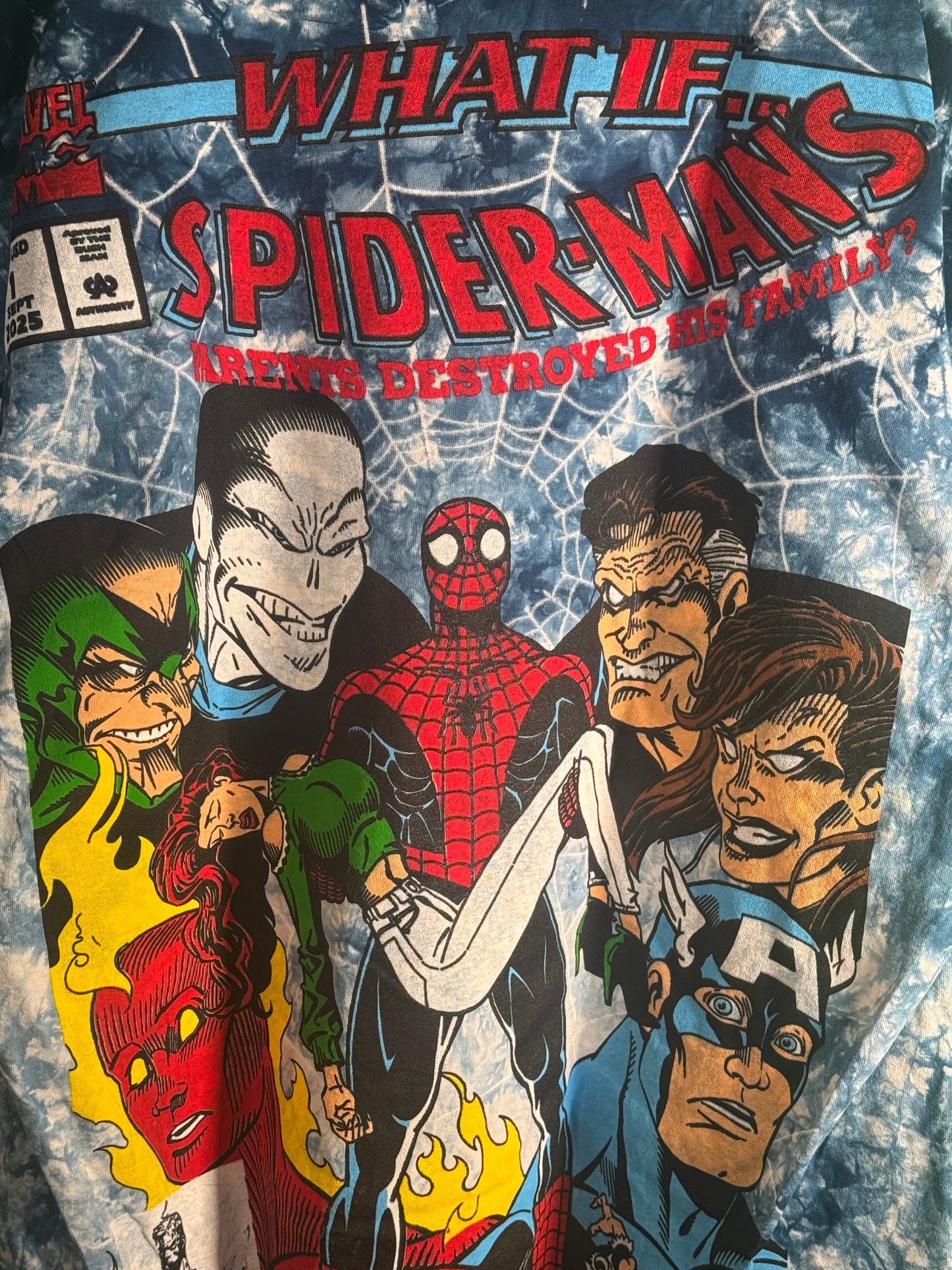 Blue Tie Dye - Stand Down Solider Front & What If Back