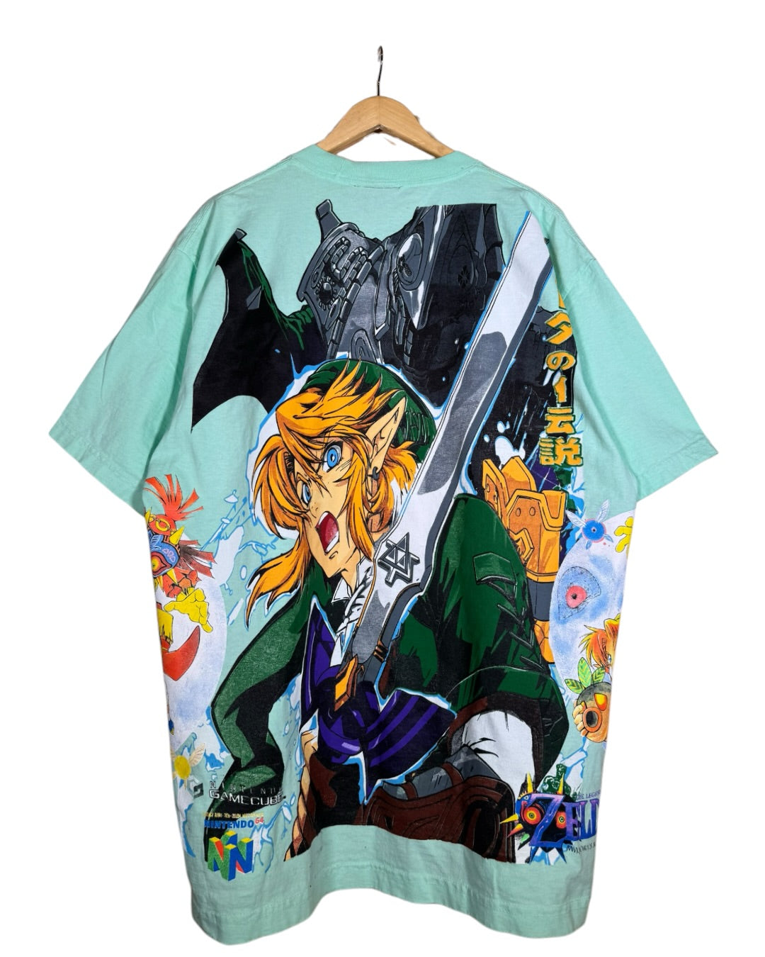 Teal - Links Front - Master Sword Back - Majora’s Mask Sides - 360 Shirt
