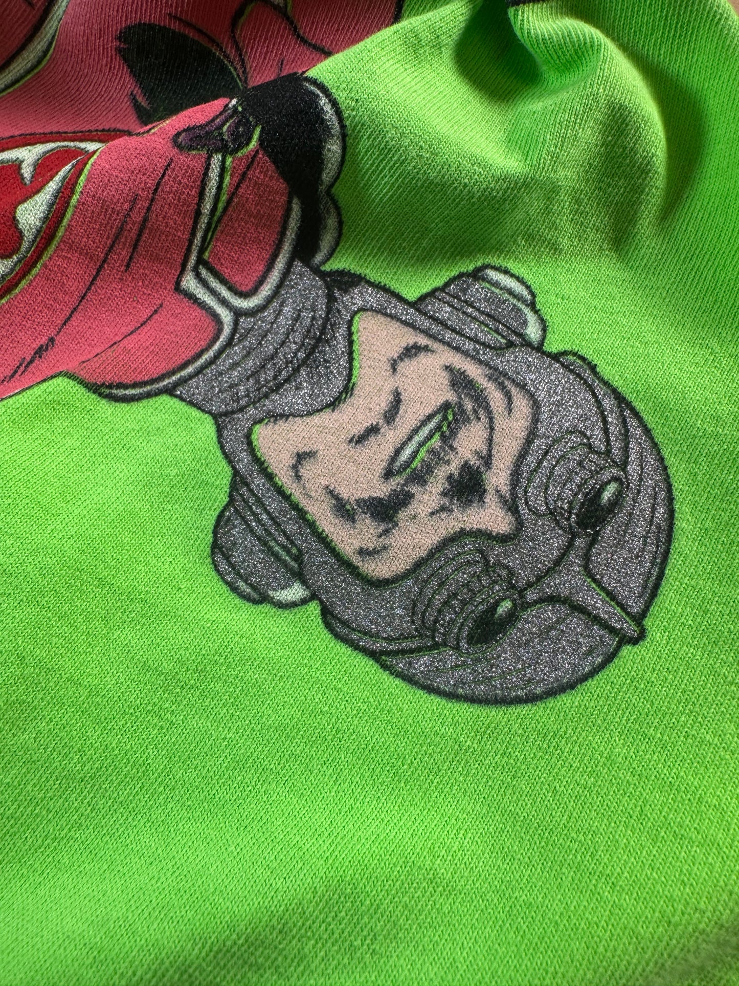 Lime Green - Piccolo Rap Album Front - Giant Piccolo Back - Uncle Piccolo Babysits Sides - 360 Shirt