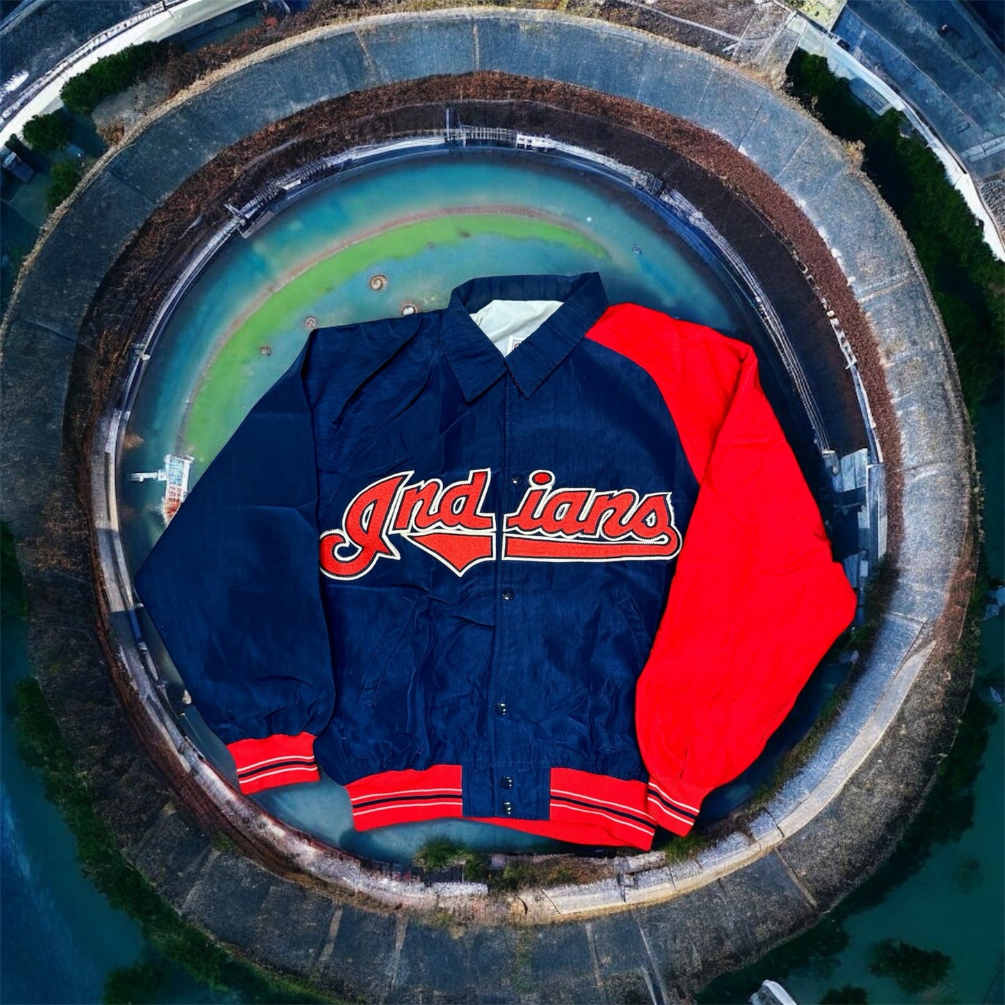 VINTAGE 90’s STARTER CLEVELAND INDIANS WINDBREAKER JACKET