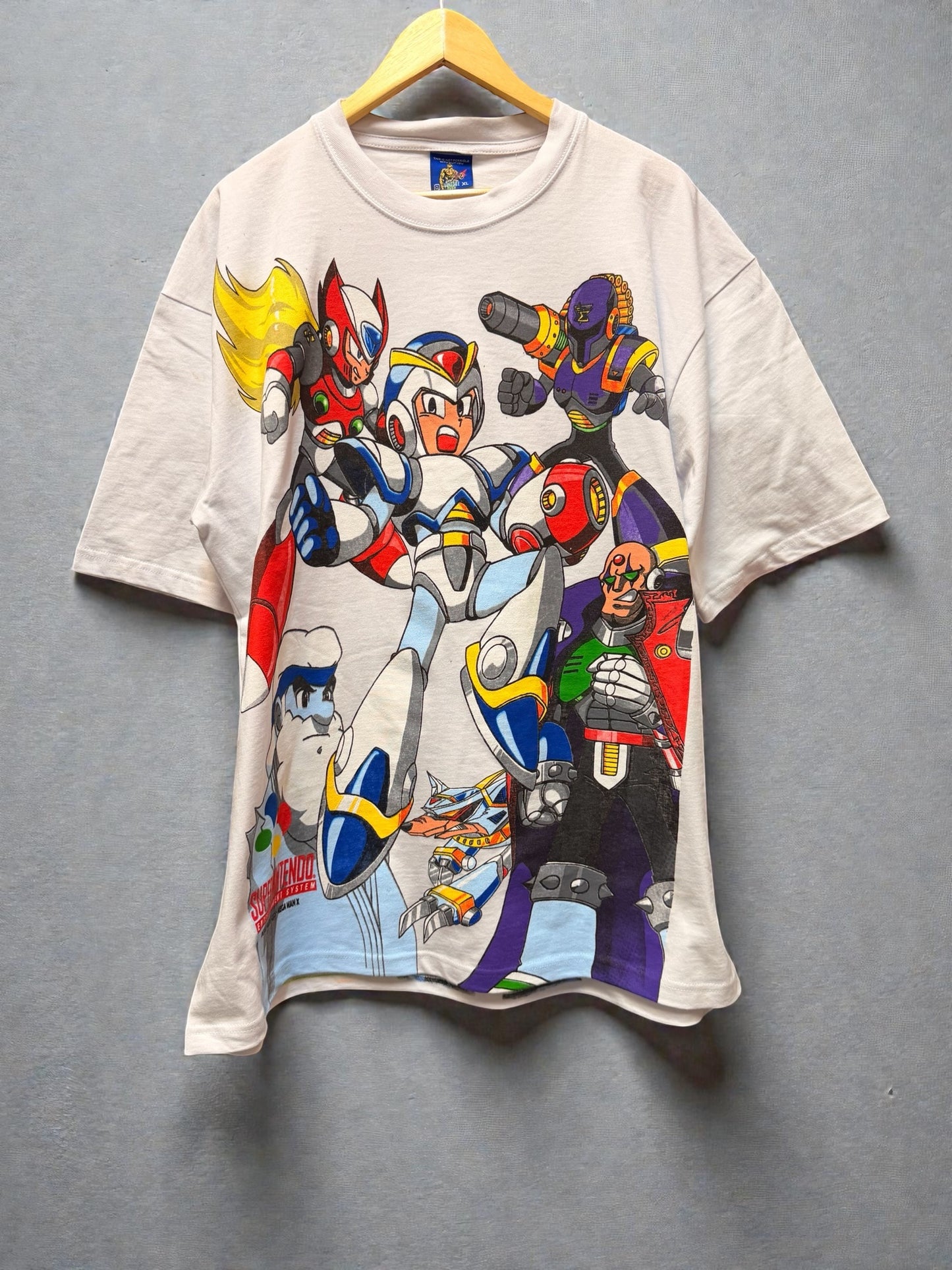 White - Mega Man X SNES Front & Mega Man X Big faces Back