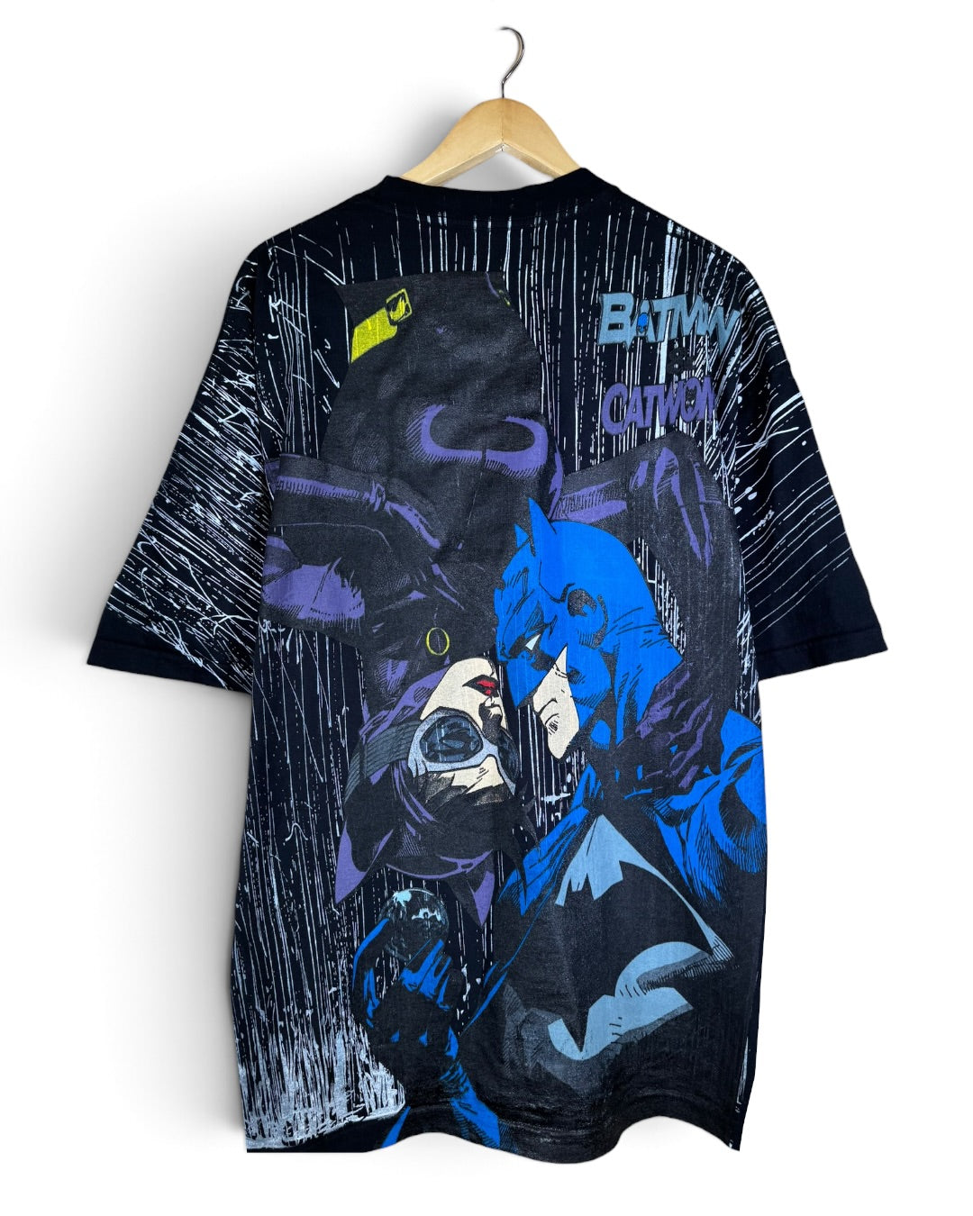 Black with White Rain Batman & Catwoman Variant Front and Back