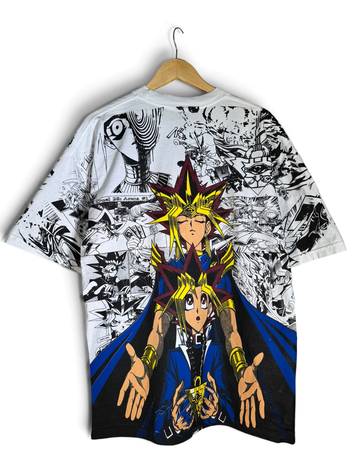 White - Yu-Gi-Oh Manga Mega Print - Shirt