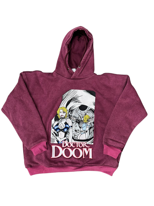 Burgundy-Large- Empire Doom Big Mask Premium Jacket