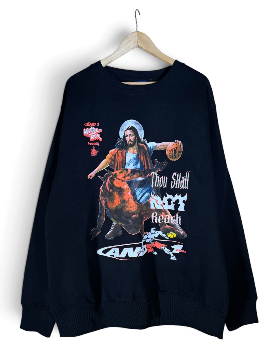 Black Crewneck - Thou Shall Not Reach Verse 6:16