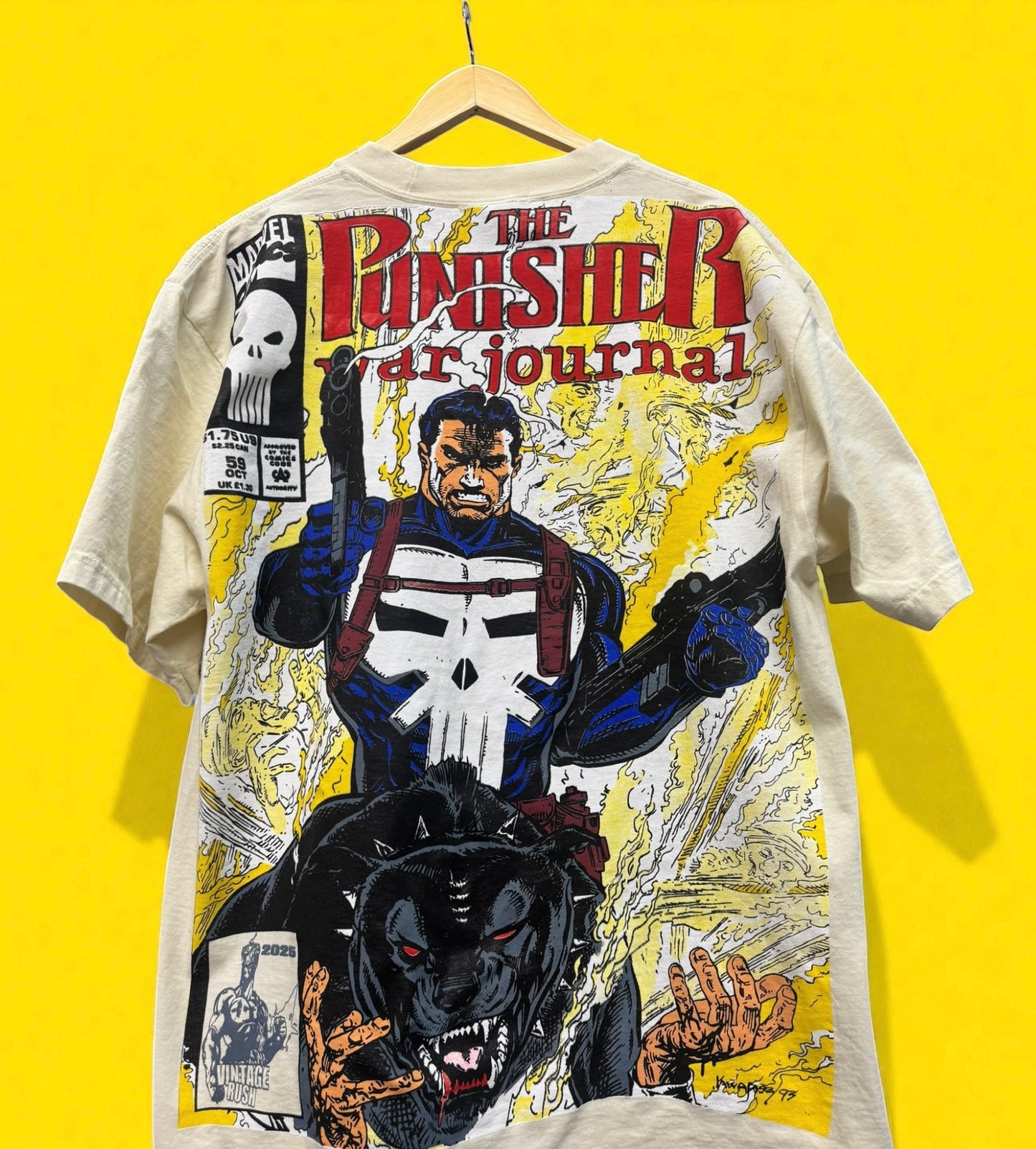 Cream - Punisher Solo Flames & the Punisher Pit bull